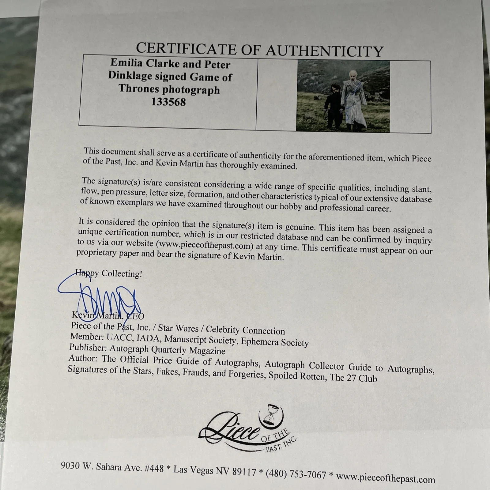 Amelia Clark, Peter Dinklage — GAME OF THRONES AUTOGRAPH Photograph Picture COA signed PETER EMELIA P, изображение 4