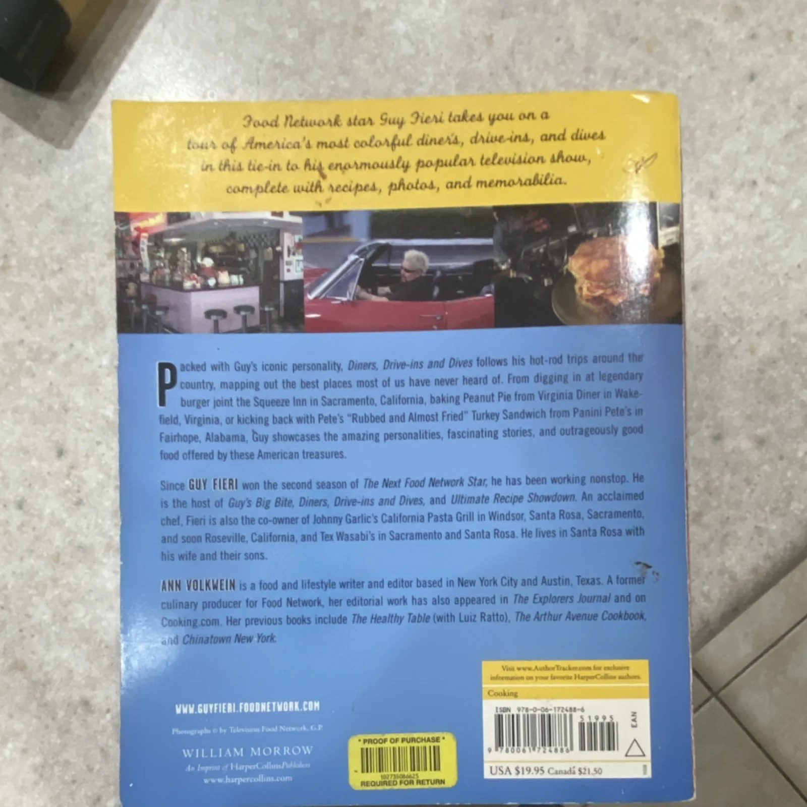 Guy Fieri — Guy Fieri Signed Diners, Drive-Ins and Dives Original Book, image 2