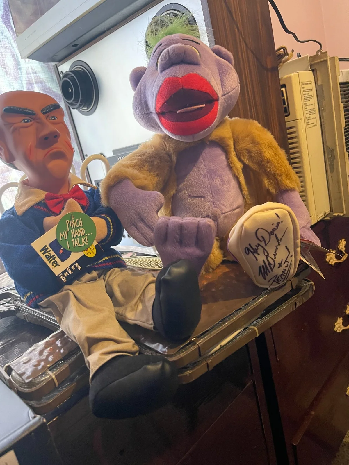 Jeff Dunham — Jeff Dunham Signed Lot – Walter & Peanut Dolls + Dear Walter Book Autographed, image 3