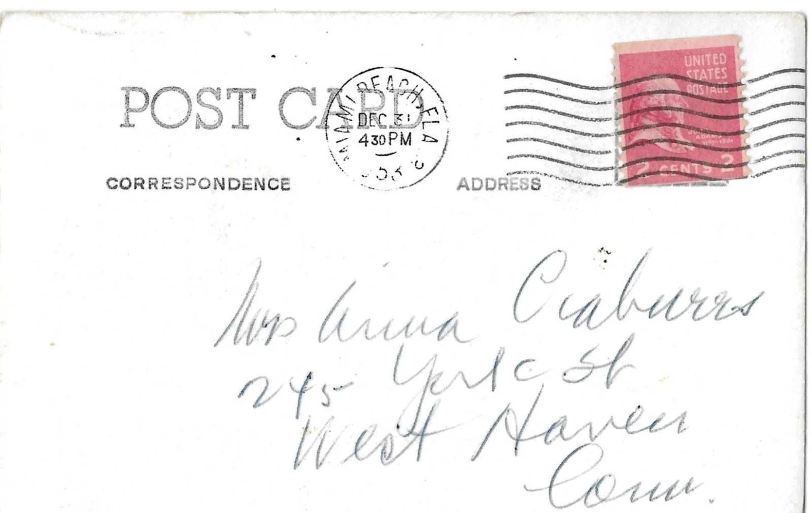 POSTCARD-RARE SOPHIE TUCKER AUTOGRAPHED RPPC MAILED TO WEST HAVEN CONN, image 2