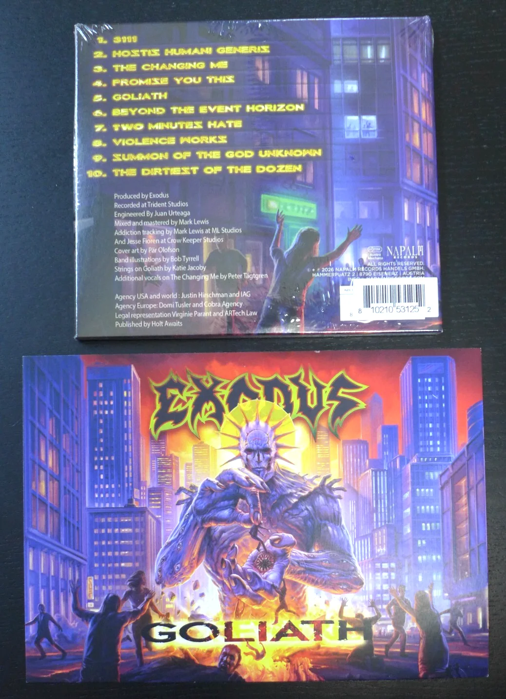 EXODUS - AUTOGRAPHED "GOLIATH" NEW SEALED CD & BAND SIGNED POSTCARD 2026, image 3
