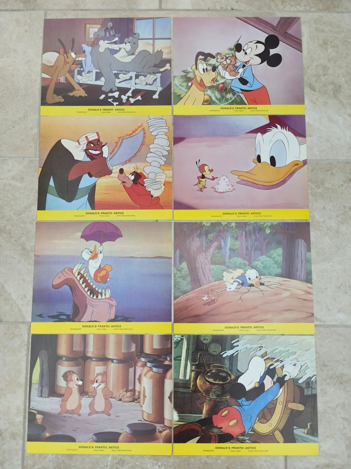 Donald Duck Frantic Antics Lobby Cards Stills /Front House Cartoon 1970s Vintage, image 2