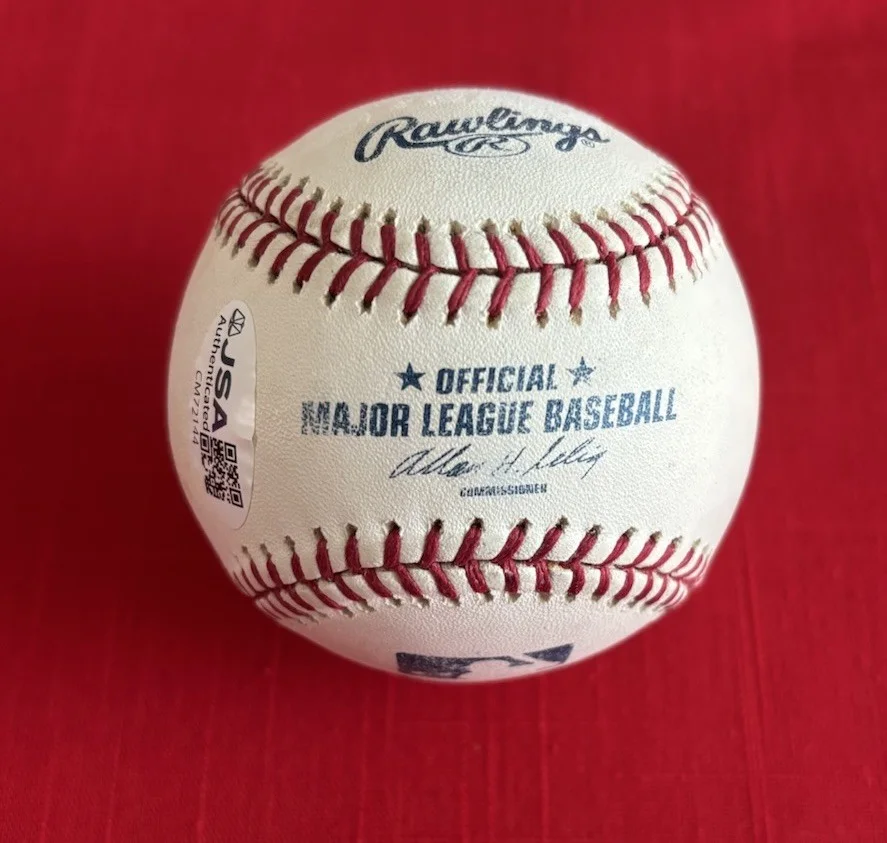 Barry Levinson THE NATURAL Knights OMLB Baseball Signed Autographed JSA, image 2