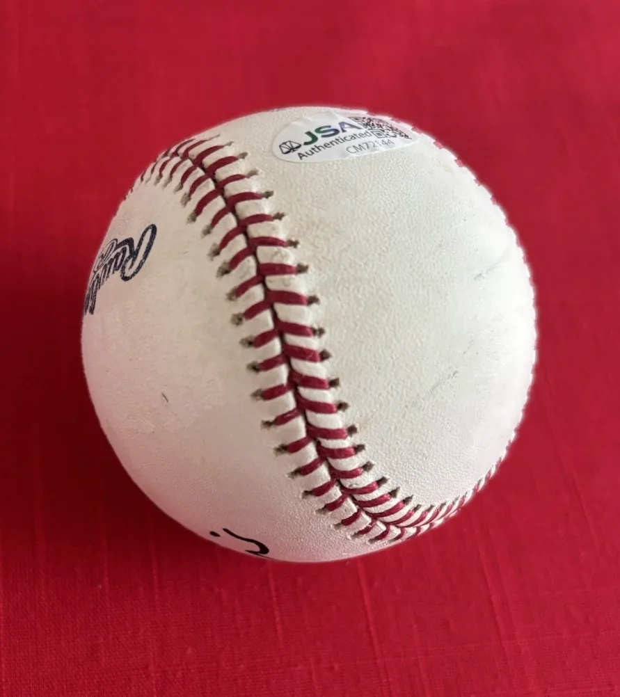 Barry Levinson THE NATURAL Knights OMLB Baseball Signed Autographed JSA, image 3