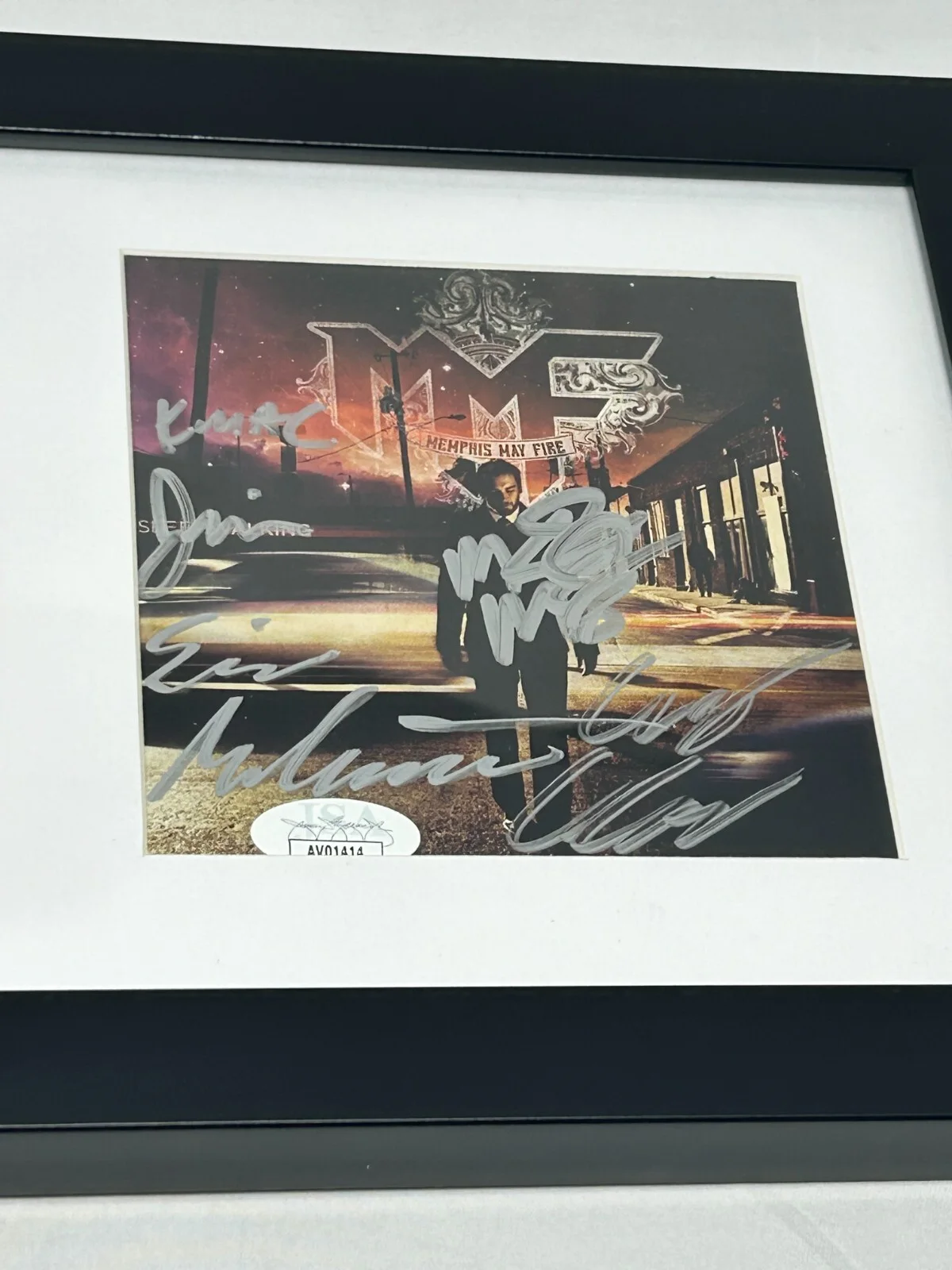 Memphis May Fire signed Sleepwalking CD Cover Framed JSA COA, image 2