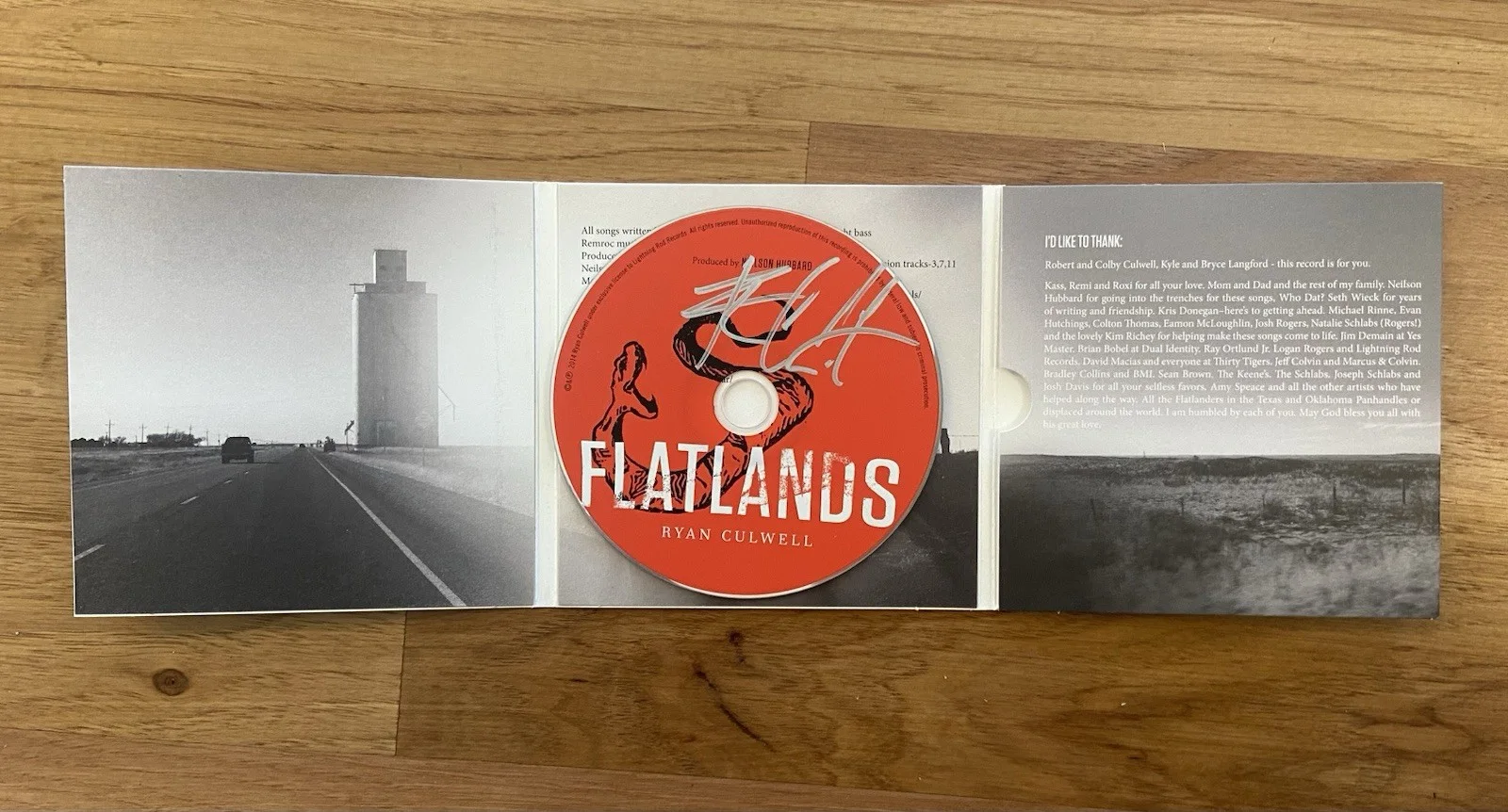 Ryan Culwell Double Autographed Texas Country Flatlands CD Signed, image 2