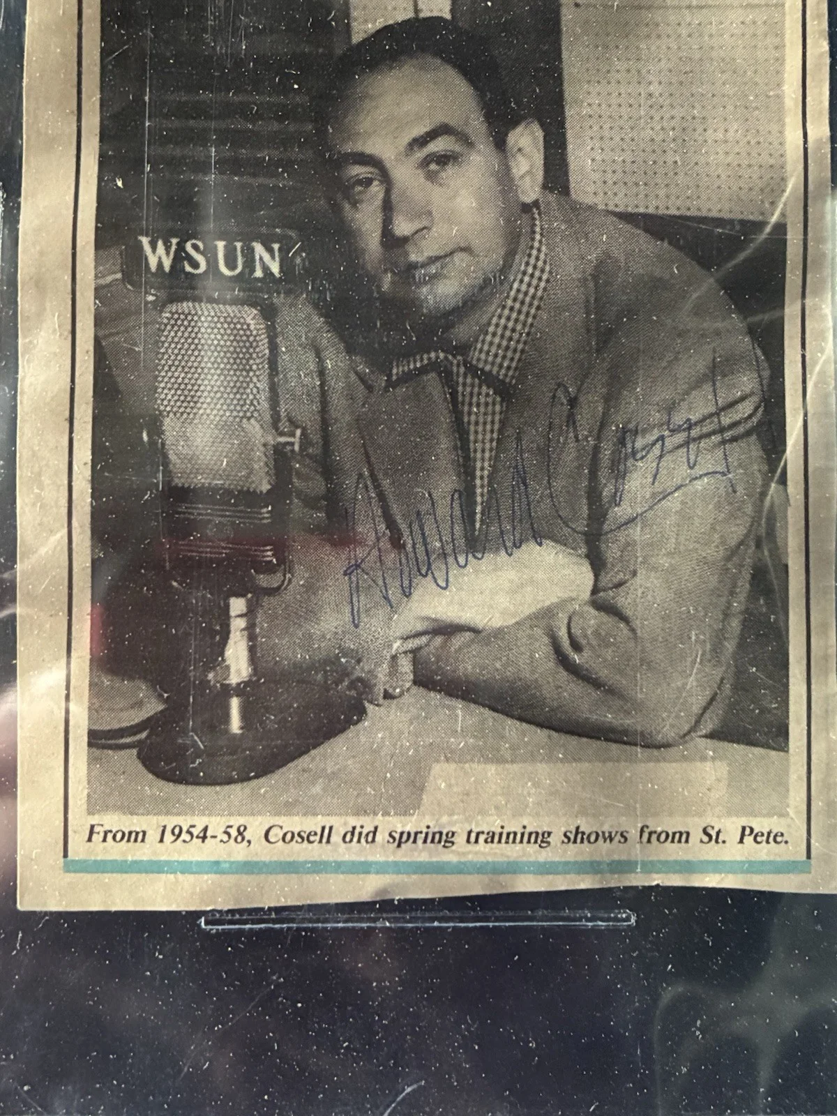Howard Cosell — Howard Cosell Signed Photo JSA Certified Becket Slabbed Autograph WSUN Radio, изображение 2