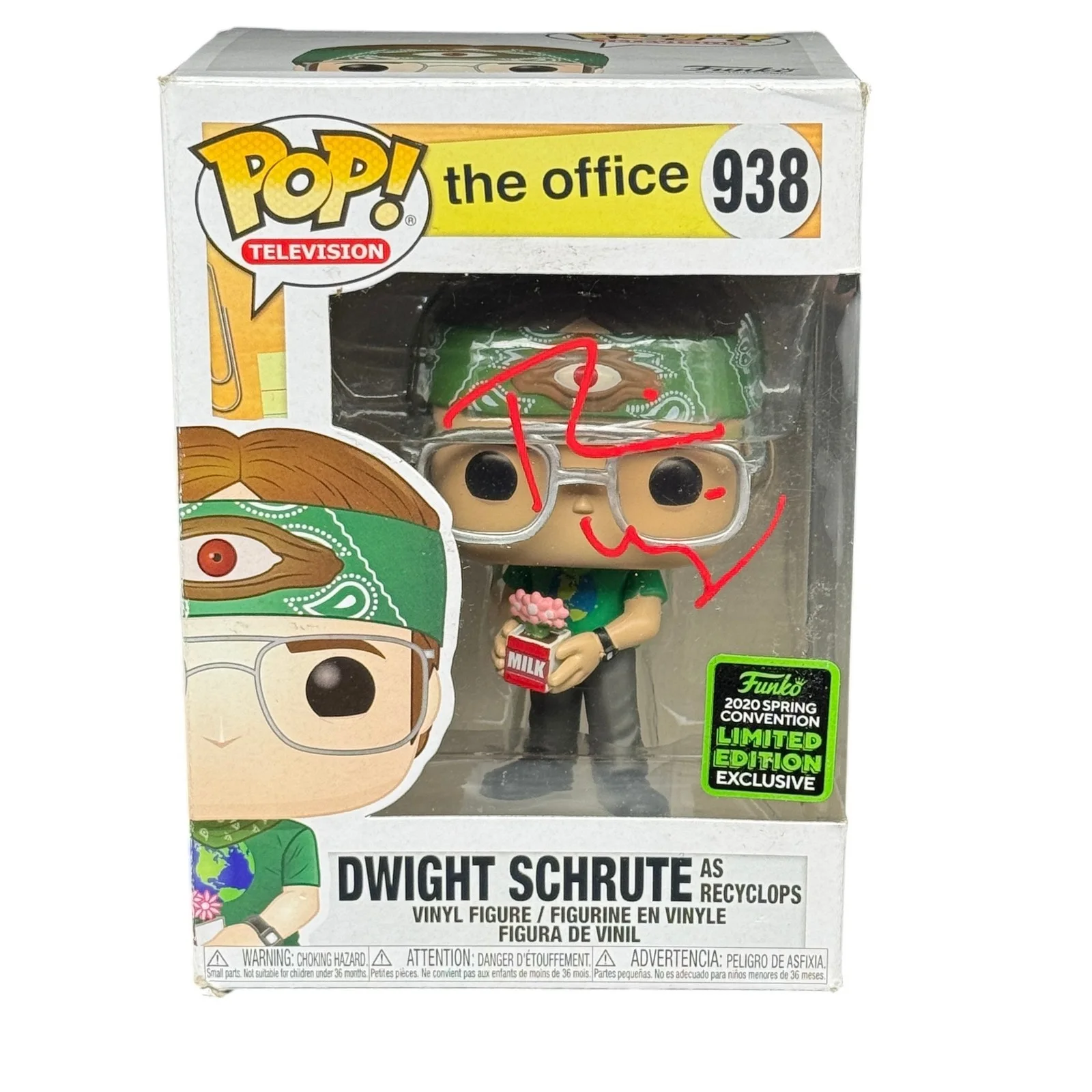 Rainn Wilson — Rainn Wilson Signed Dwight Schrute Funko Pop 938 Office Autograph Beckett COA