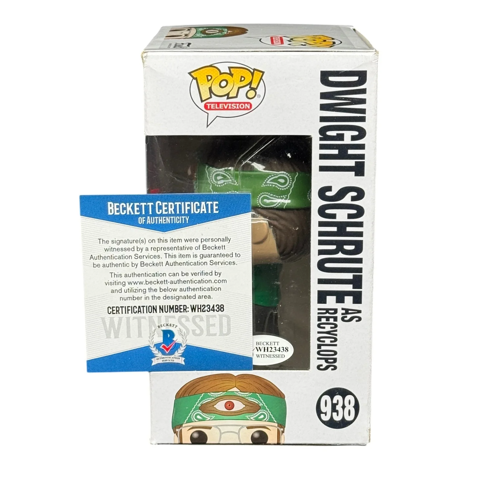 Rainn Wilson — Rainn Wilson Signed Dwight Schrute Funko Pop 938 Office Autograph Beckett COA, изображение 3