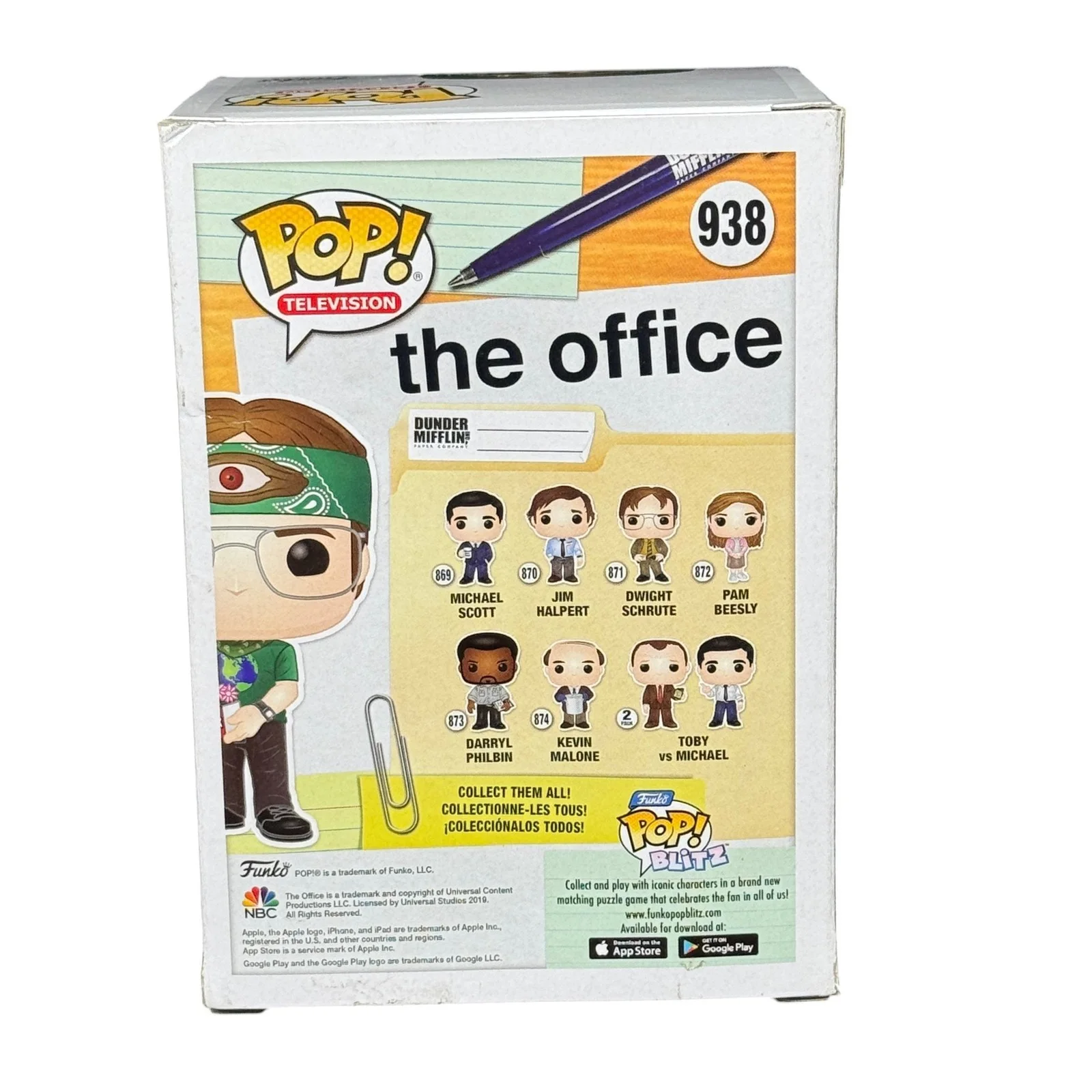 Rainn Wilson — Rainn Wilson Signed Dwight Schrute Funko Pop 938 Office Autograph Beckett COA, изображение 4