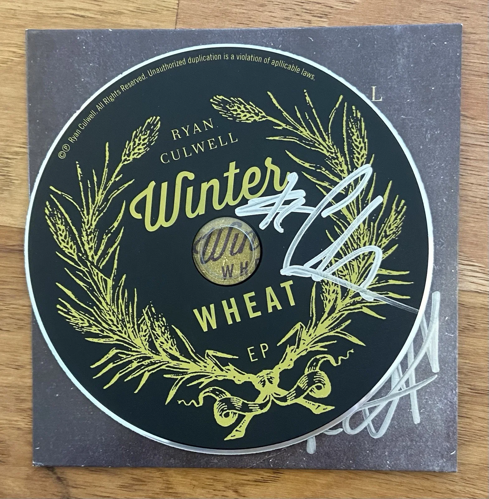 Ryan Culwell Double Autographed Texas Country Winter Wheat CD EP Signed, image 2