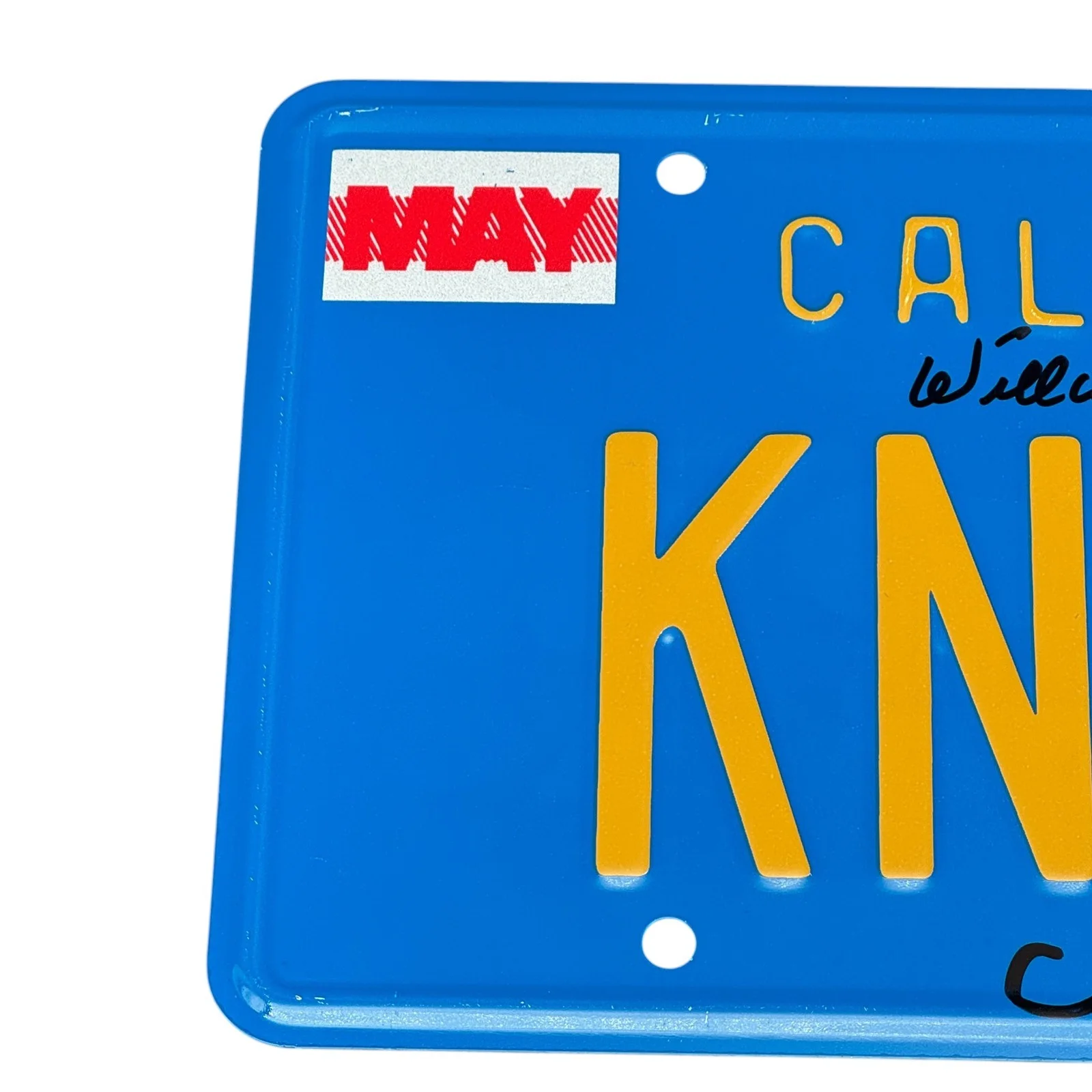 David Hasselhoff, William Daniels — David Hasselhoff William Daniels Signed KNIGHT Rider License Plate Beckett COA!, image 3
