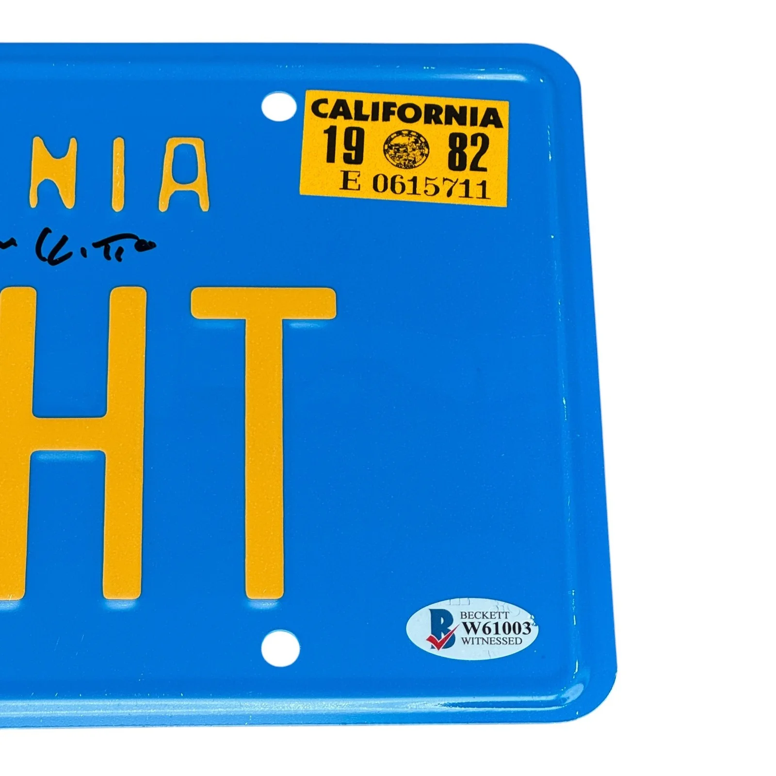 David Hasselhoff, William Daniels — David Hasselhoff William Daniels Signed KNIGHT Rider License Plate Beckett COA!, image 4