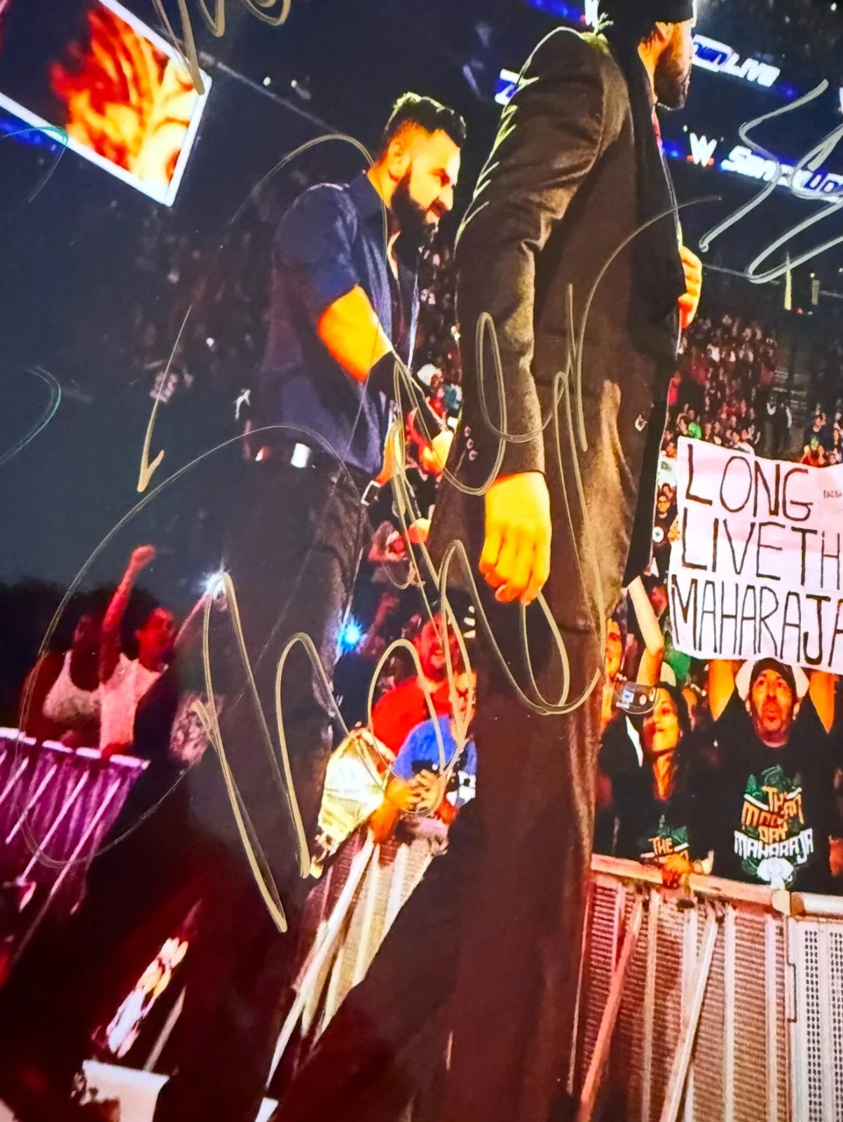 Jinder Mahal, Singh Brothers — WWE AUTOGRAPH JINDER MAHAL & BOLLYWOOD BOYZ SINGH BROTHERS SIGNED PHOTO INDIA, изображение 4
