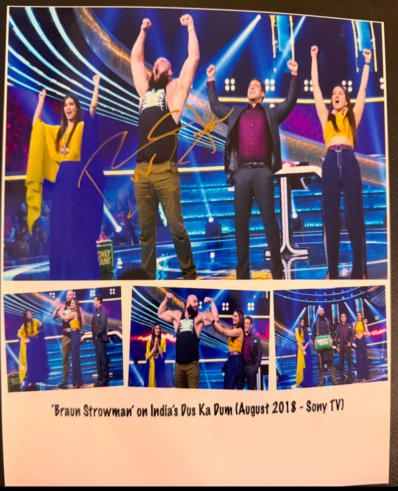 Braun Stroman — BRAUN STROMAN WWE AUTOGRAPH SIGNED PHOTO FROM BOLLYWOOD INDIA SHOW W/ PROOF, изображение 2