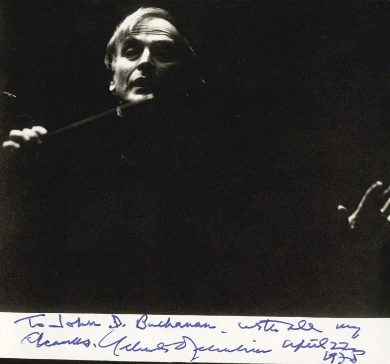 Yehudi Menuhin — YEHUDI MENUHIN - AUTOGRAPHED INSCRIBED PHOTOGRAPH 04/22/1975