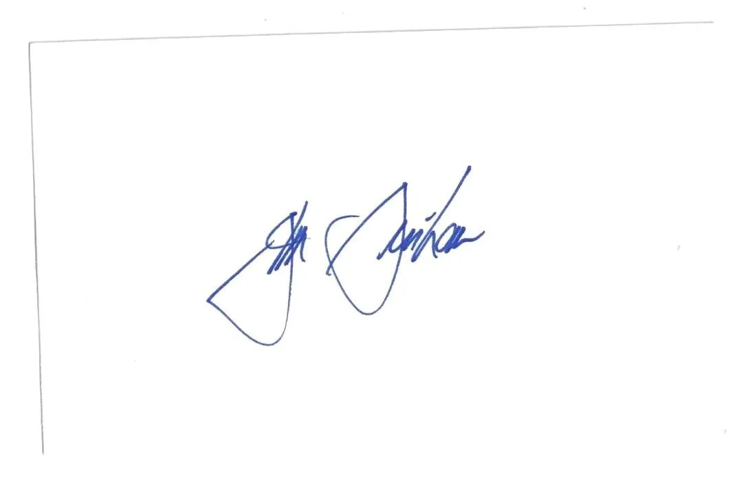 John Grisham — John Grisham Signed Autographed Index Card Author B