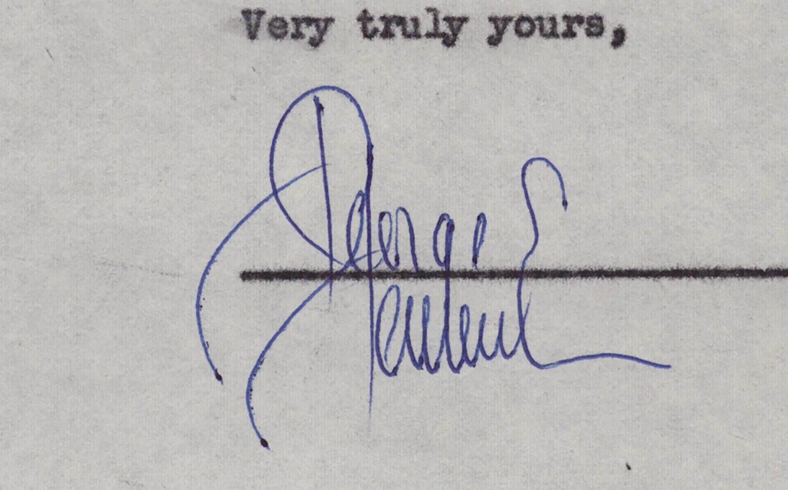 George Hamilton — GEORGE HAMILTON - DOCUMENT SIGNED 02/16/1960, image 2
