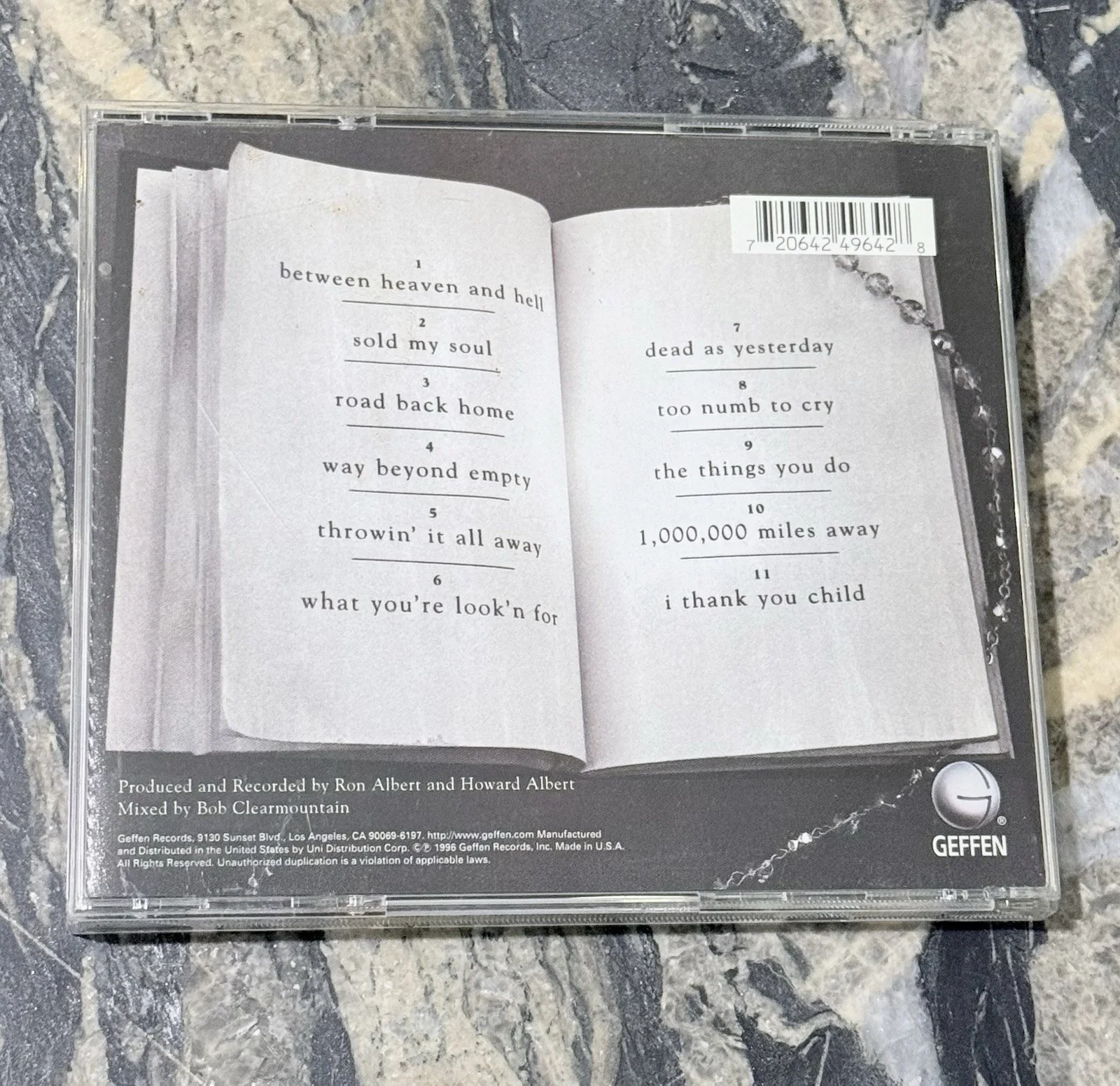 Zakk Wylde Book of Shadows Promo CD Signed Insert Autograph 1996 Geffen, image 2