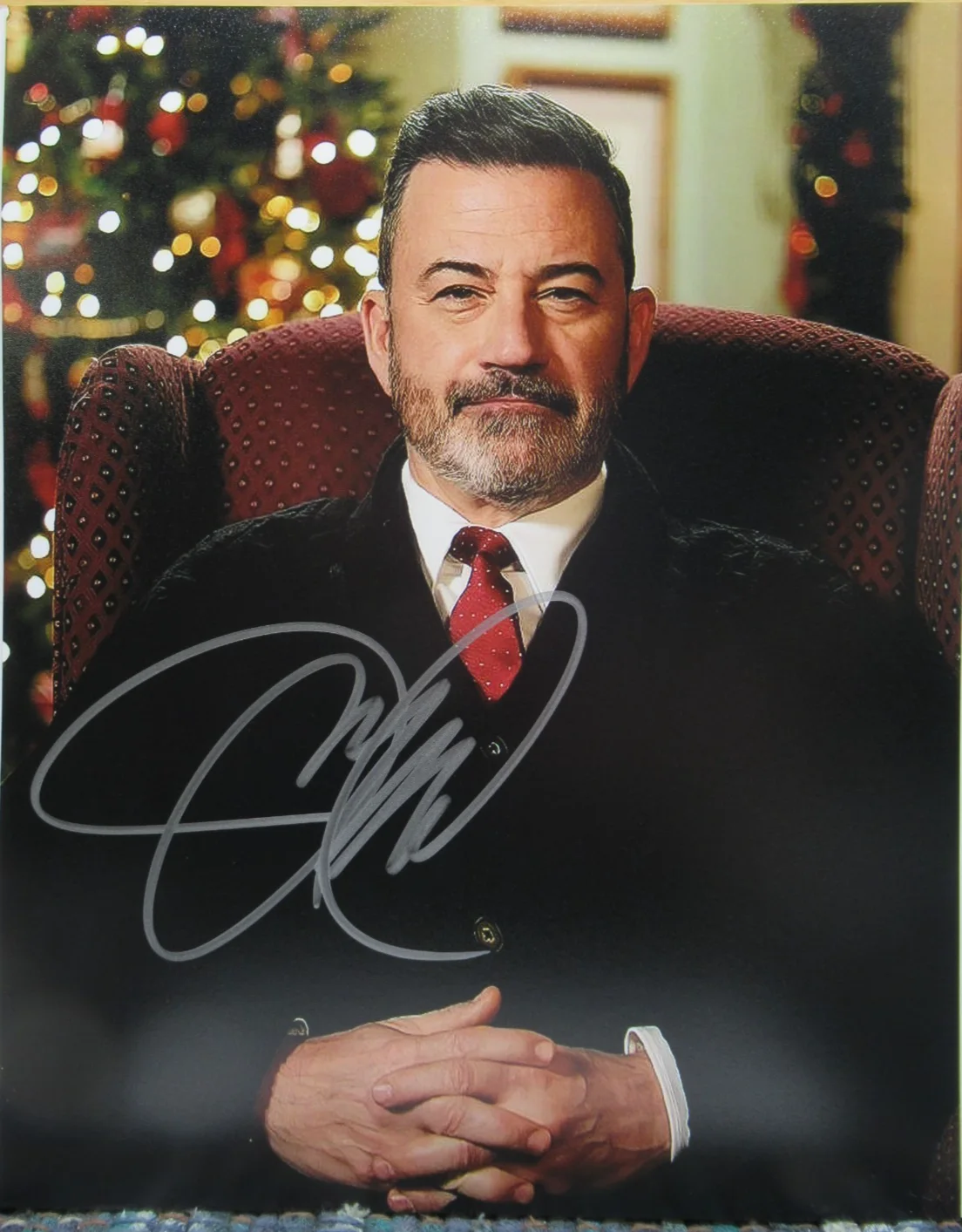 JIMMY KIMMEL — JIMMY KIMMEL LATE NIGHT TV HOST AUTOGRAPHED 8x10 PHOTO - W/COA, AND SLEEVE