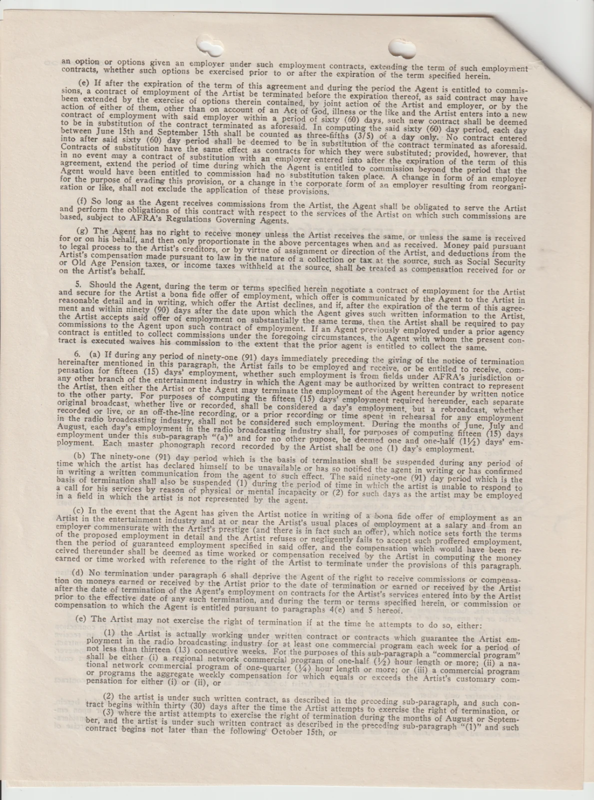 Talullah Bankhead — 1948 DOCUMENT SIGNED by TALUKLLAH BANKHEAD - Actress - William Morris Agency, image 2