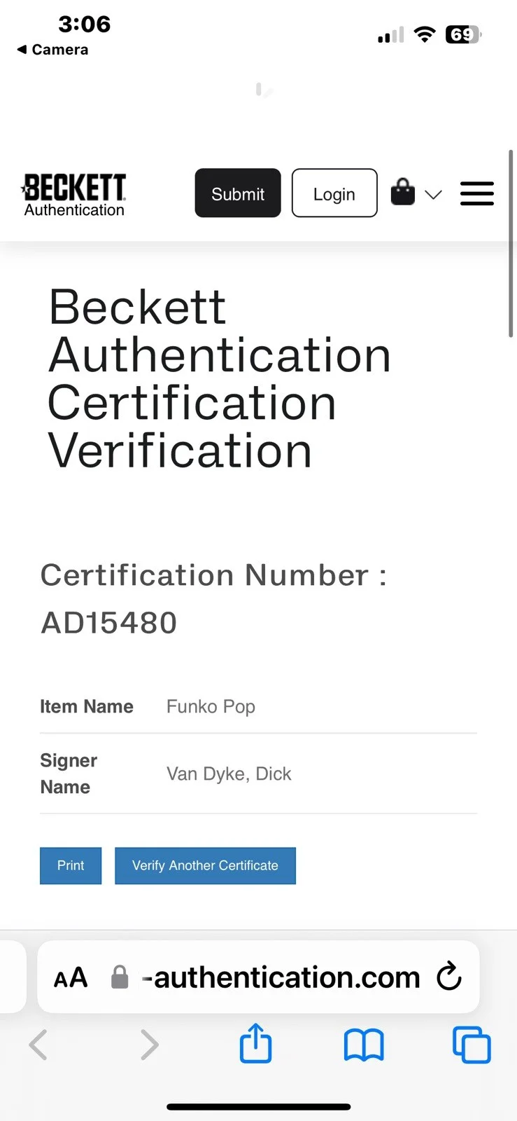 Dick Van Dyke — Dick Van Dyke autographed signed Funko Pop 299 Bert Marry Poppins Dual Cert Teal, image 5