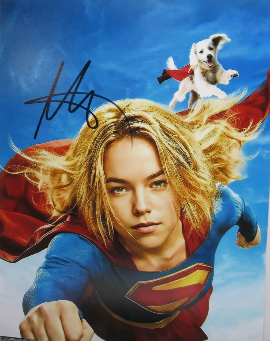 MILLY ALCOCK — SUPERGIRL AND KRYTO - MILLY ALCOCK AUTOGRAPHED 8x10 PHOTO - W/COA, AND SLEEVE
