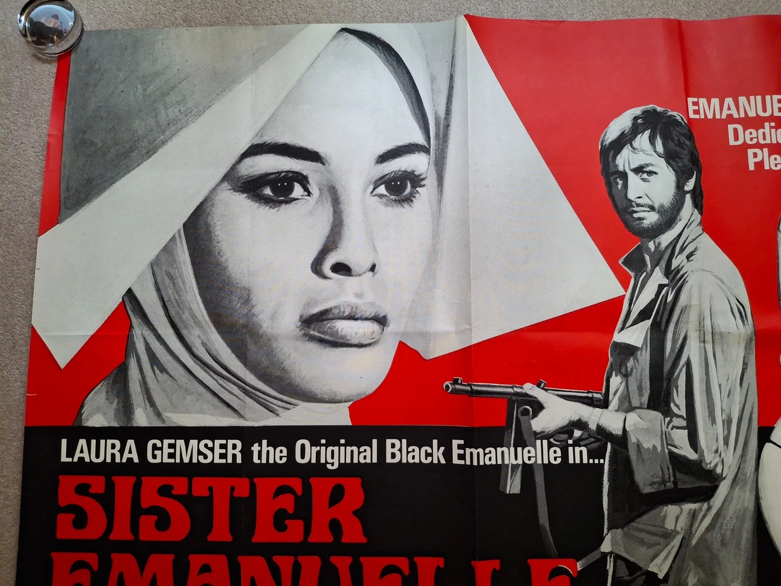 Sister Emanuelle Rare Original Film Cinema Movie Quad Poster 40 by 30 inches, изображение 2