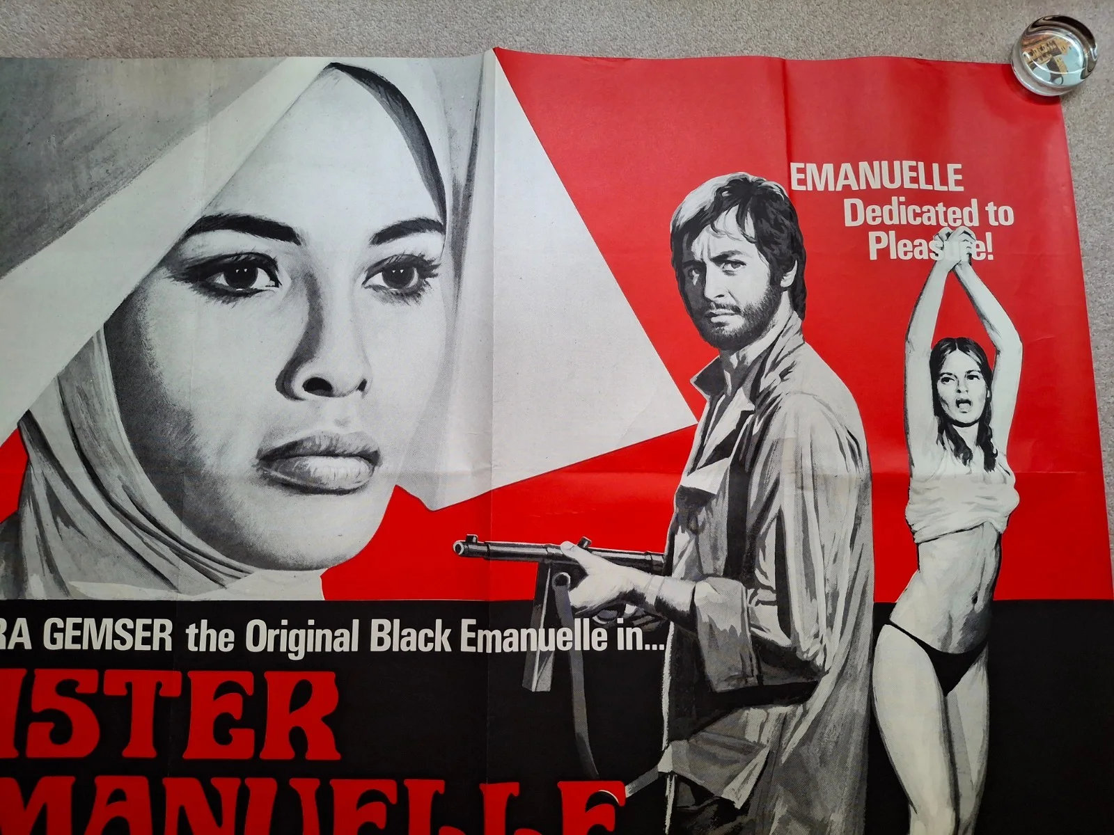 Sister Emanuelle Rare Original Film Cinema Movie Quad Poster 40 by 30 inches, изображение 3