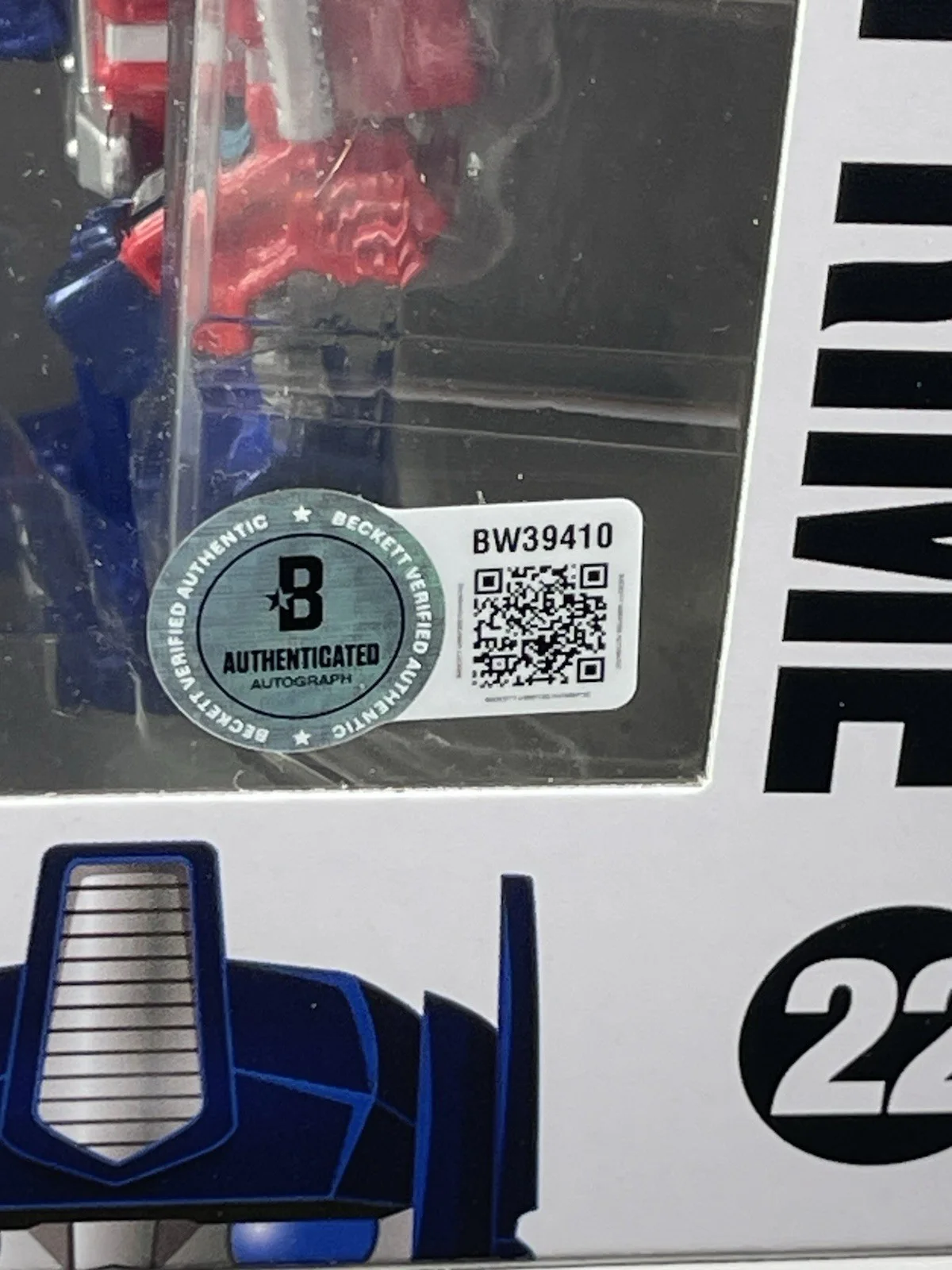 Peter Cullen — Peter Cullen Signed Optimus Prime Funko Pop #22 Beckett COA, image 5