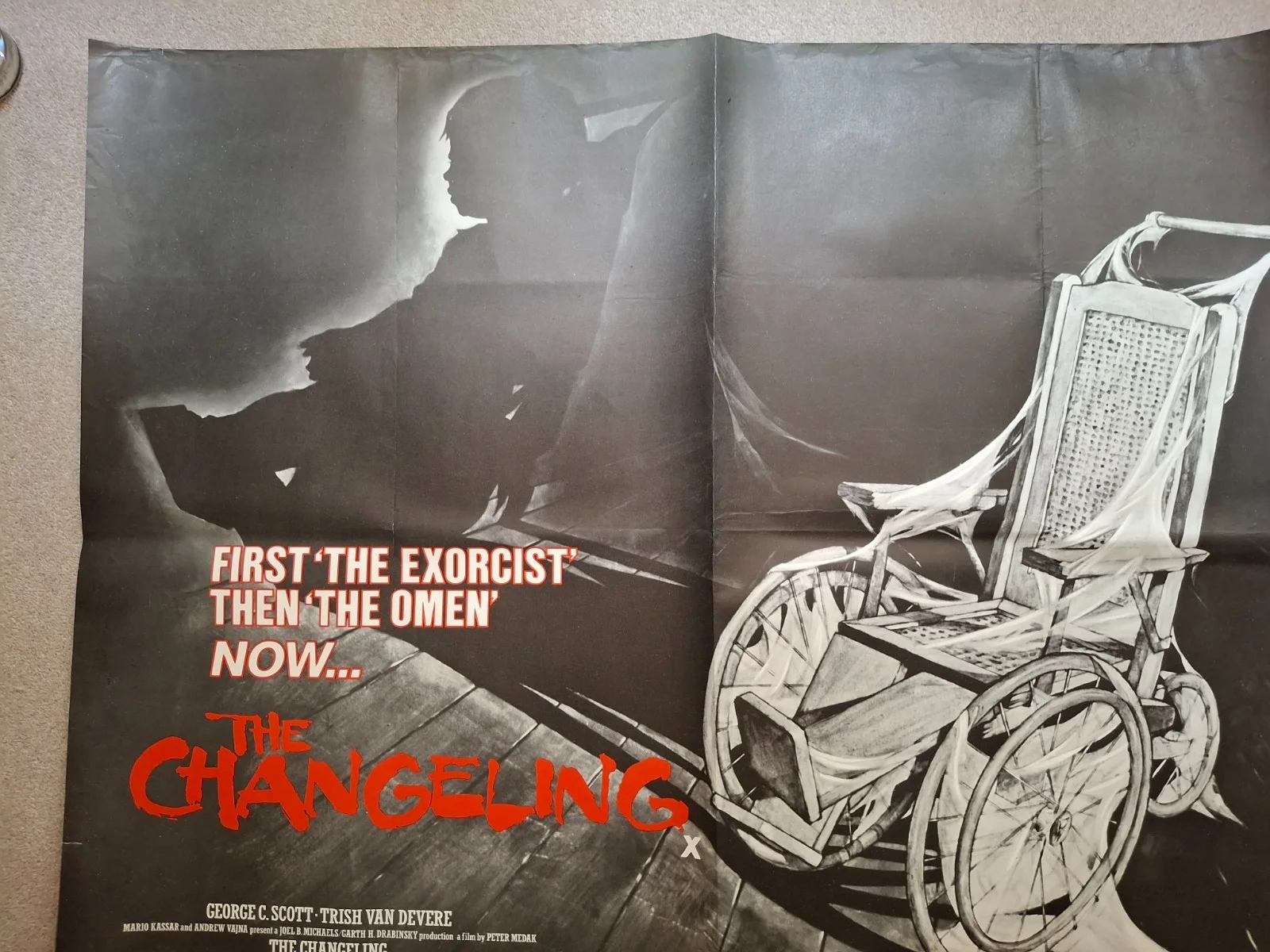 The Changeling Rare Original Cinema Movie Film Quad Poster 40 x 30", изображение 3