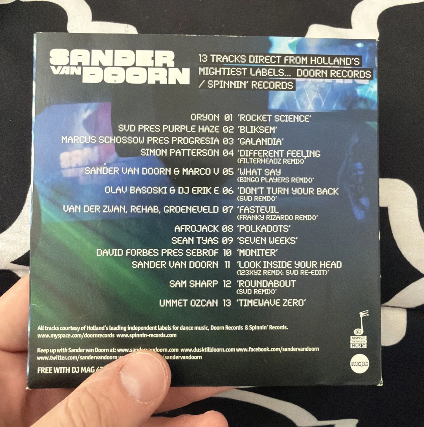 Sander Van Doorn SIGNED AUTOGRAPHED DJ MAG MIX CD *DJ & EDM PRODUCER* 🇳🇱, изображение 2
