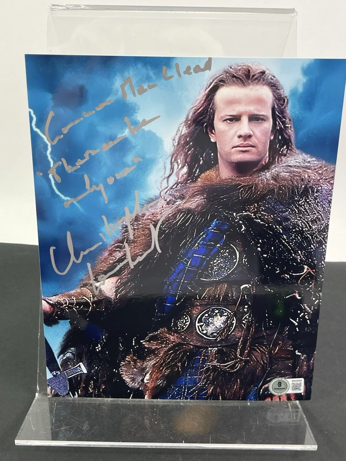 Christopher Lambert — Christopher Lambert " There can be only one!" Signed 8x10 Highlander Beckett COA