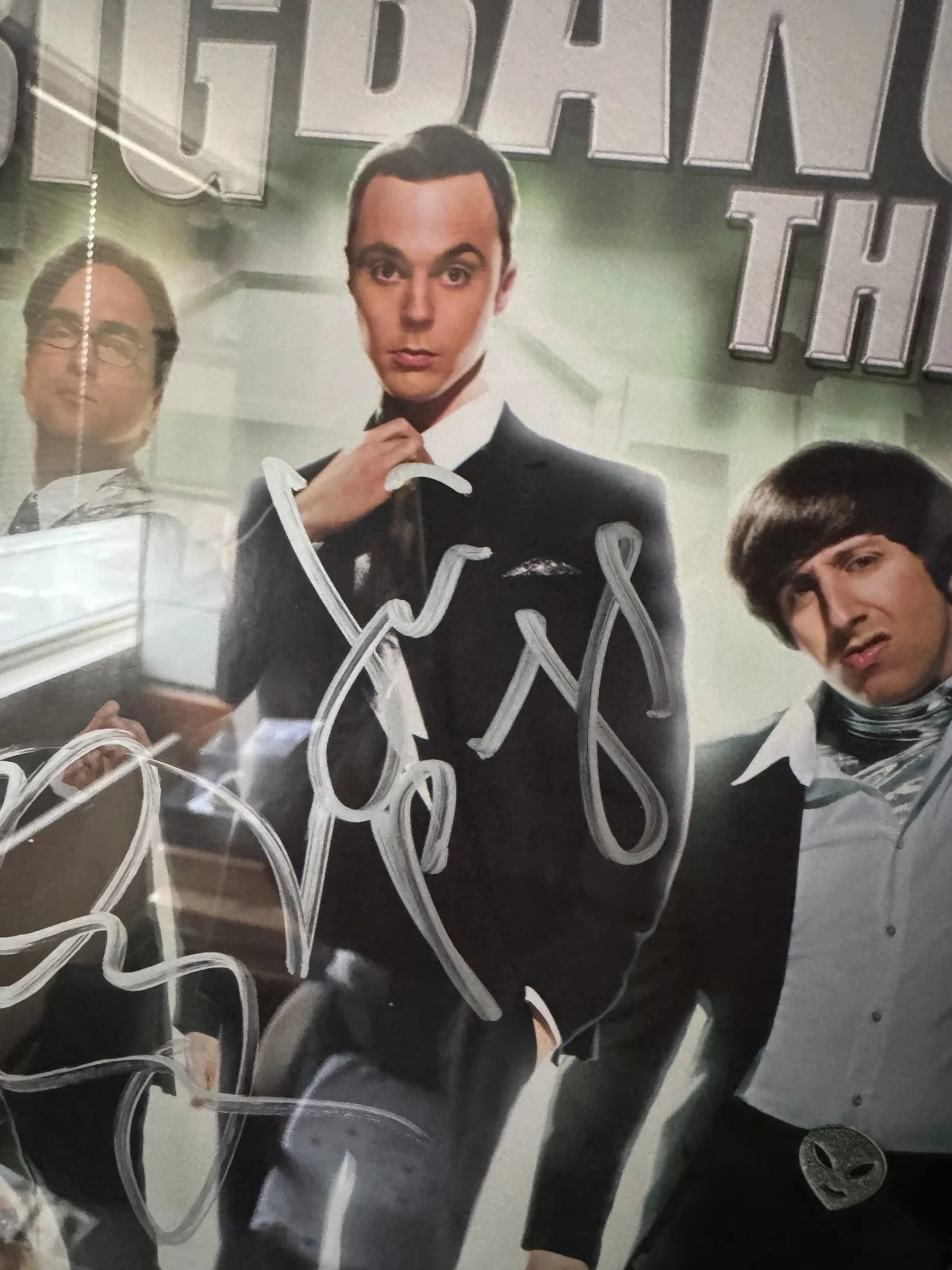 Cast of Big Bang Theory — The Big Bang Theory Cast of 5 Hand Signed 11x17 SDCC Poster RARE, изображение 4