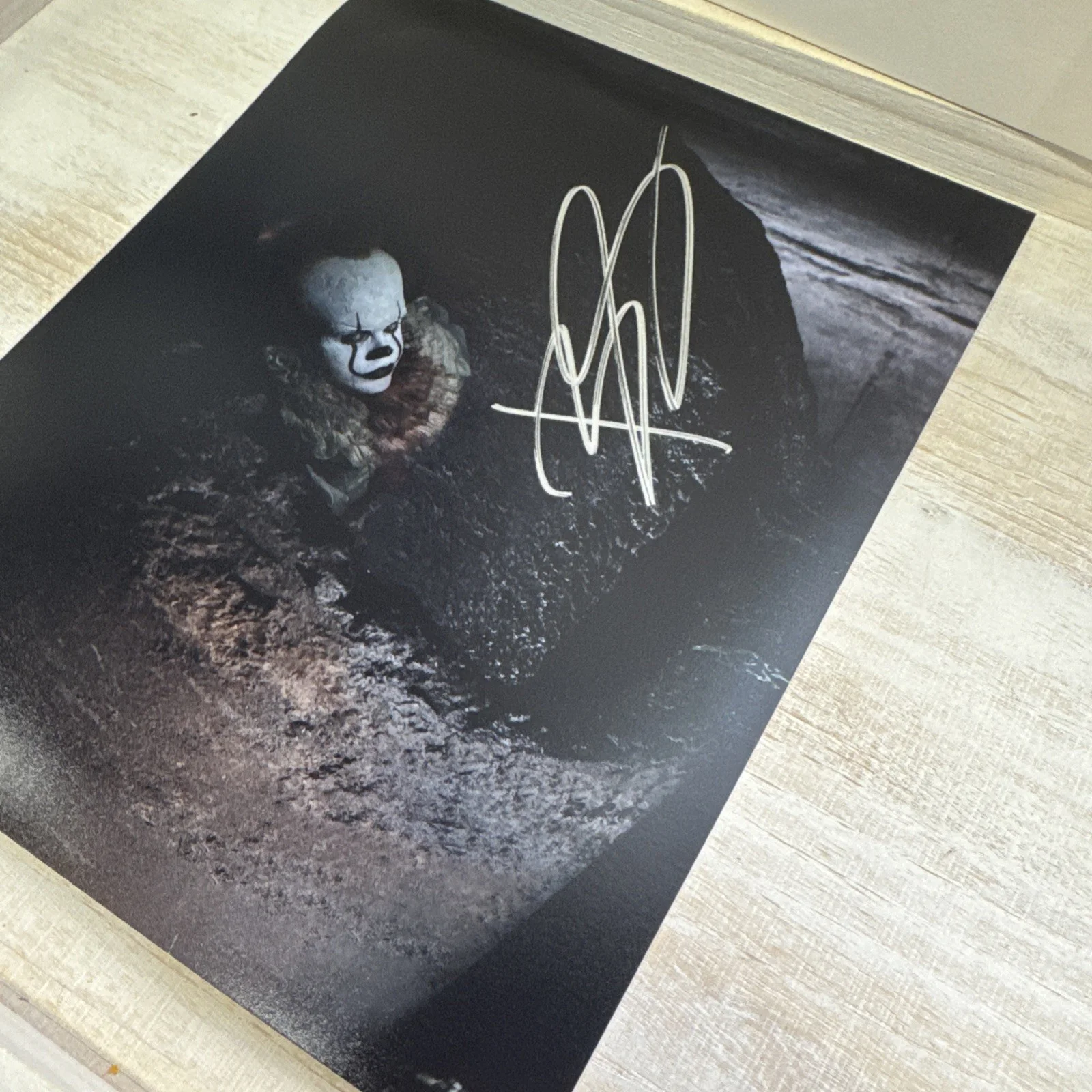 Bill Skarsgard — Bill Skarsgard Signed PENNYWISE: IT 8x10" Original Authentic Auto w/COA Hologram, image 2