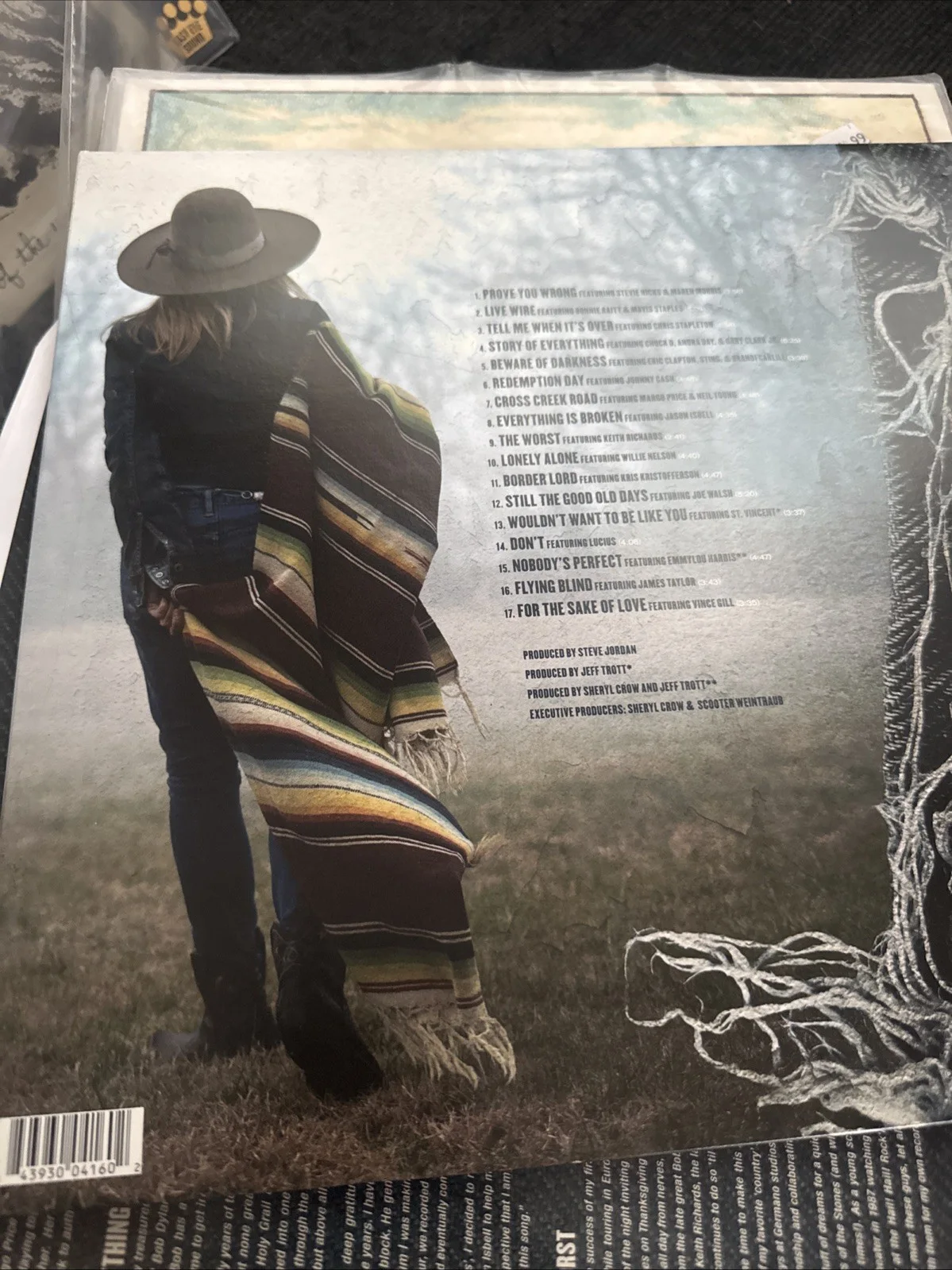 SHERYL CROW SIGNED VINYL TUESDAY Threads LP AUTHENTIC AUTOGRAPH, image 3