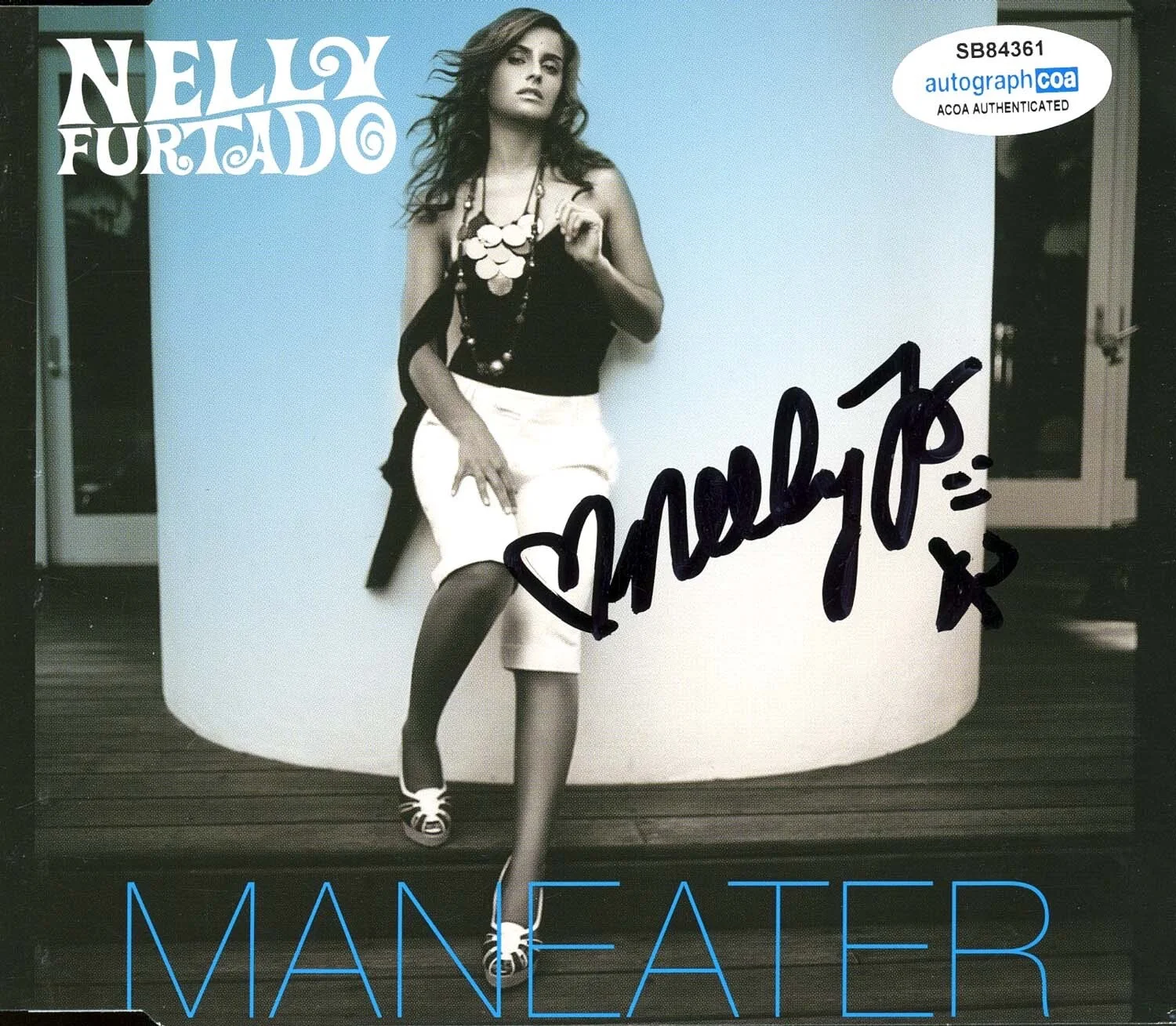 NELLY FURTADO — Nelly Furtado signed Autographed "MANEATER" CD Cover EXACT PROOF f ACOA COA Rare, image 4