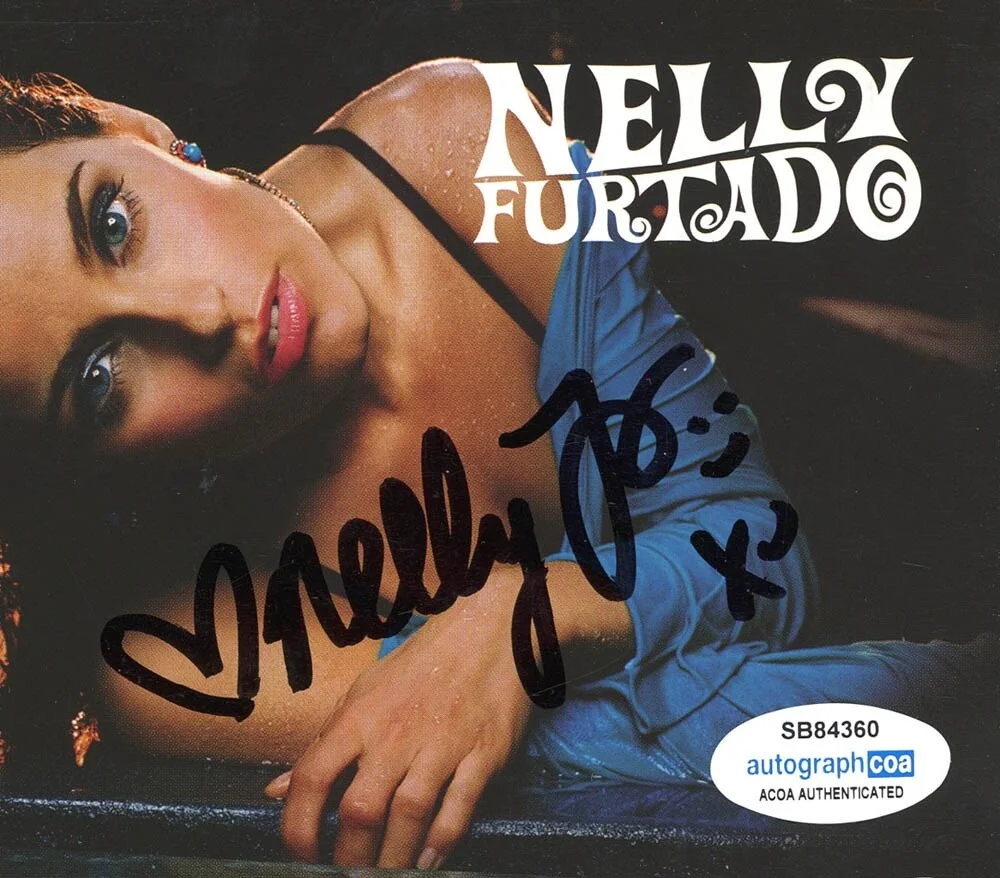 NELLY FURTADO — Nelly Furtado signed "PROMISCUOUS" CD Cover EXACT PROOF e Singer ACOA COA Rare, image 5