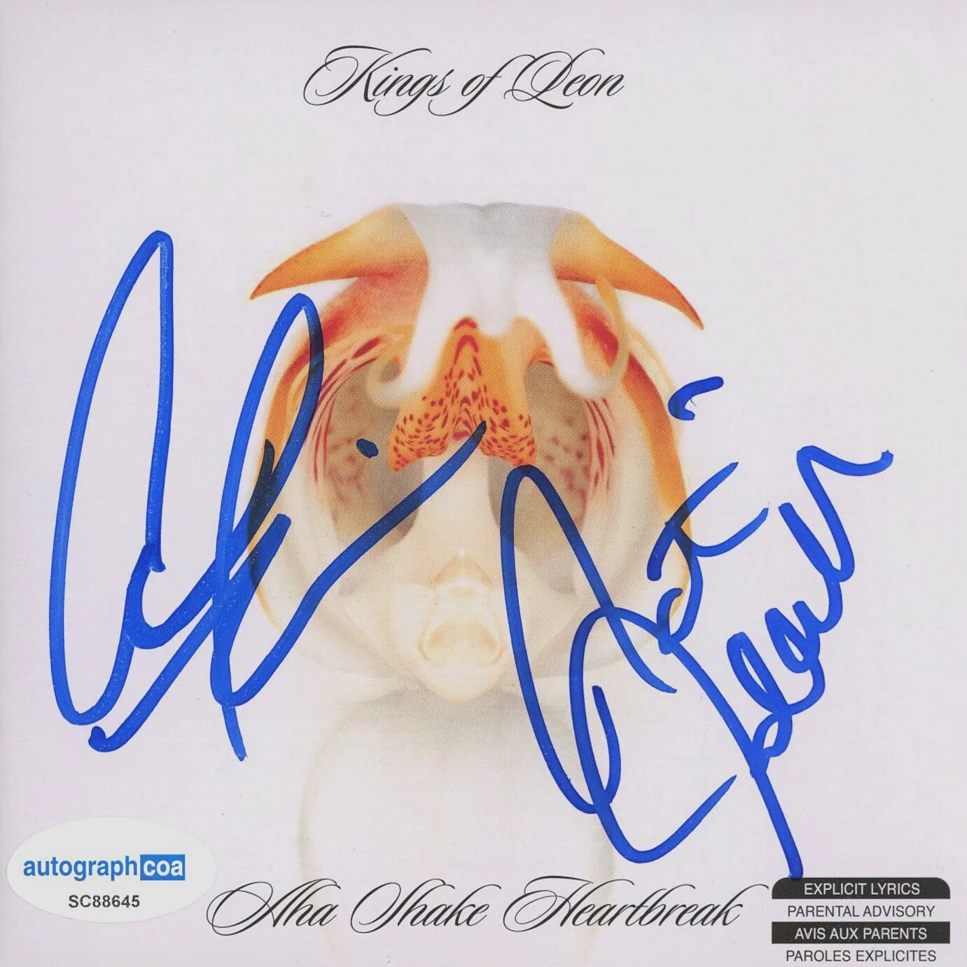 KINGS OF LEON - Caleb Followill, Nathan Followill — Kings Of Leon signed AHA SHAKE HEARTBREAK CD Booklet Caleb Followill Nathan ACOA, изображение 3