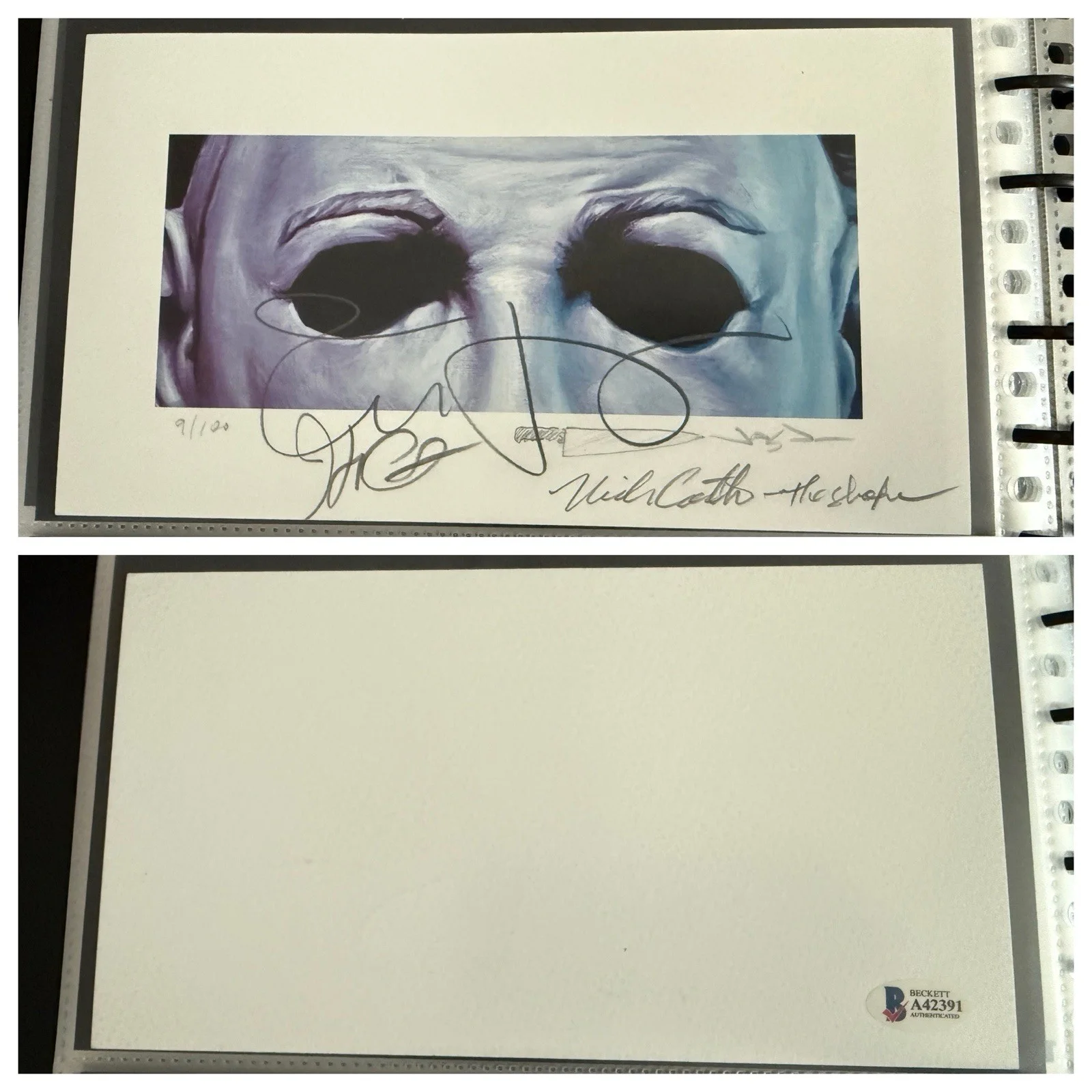 Jamie Lee Curtis, John Carpenter, Nick Castle — Jamie Lee Curtis signed Halloween Print By Jason Edmiston EWAF Beckett COA *
