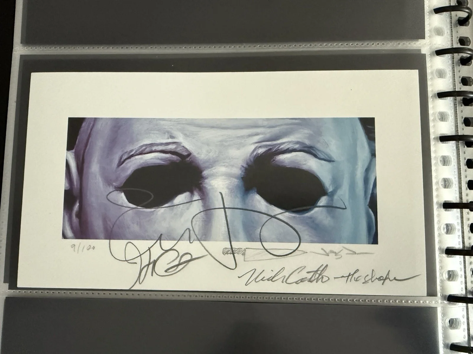Jamie Lee Curtis, John Carpenter, Nick Castle — Jamie Lee Curtis signed Halloween Print By Jason Edmiston EWAF Beckett COA *, image 2