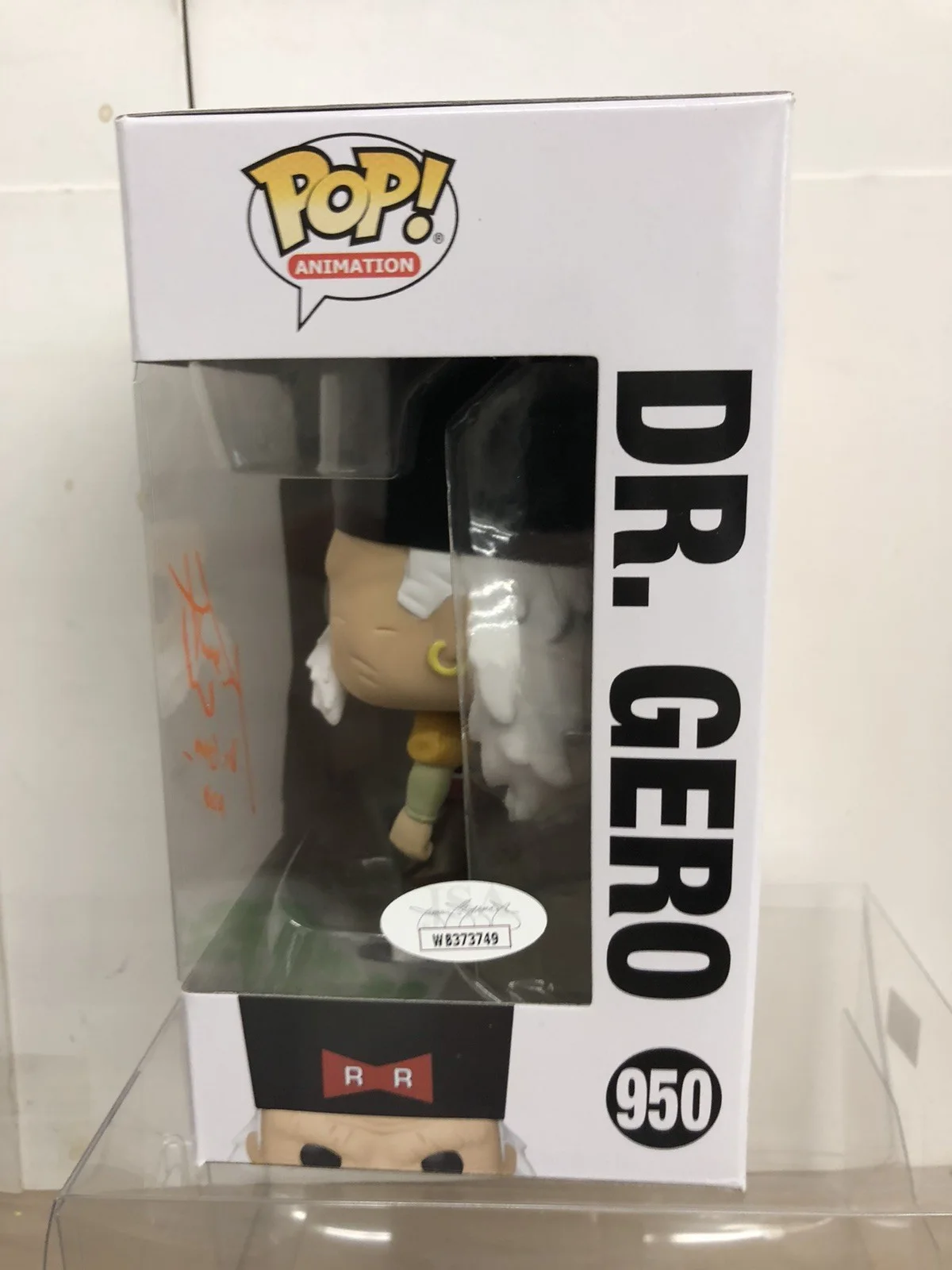 Kent Williams — Firmado Kent Williams Autografiado Dr. Gero Dragon Ball Z Funko Pop #950 Certificado de Autenticidad JSA, image 3