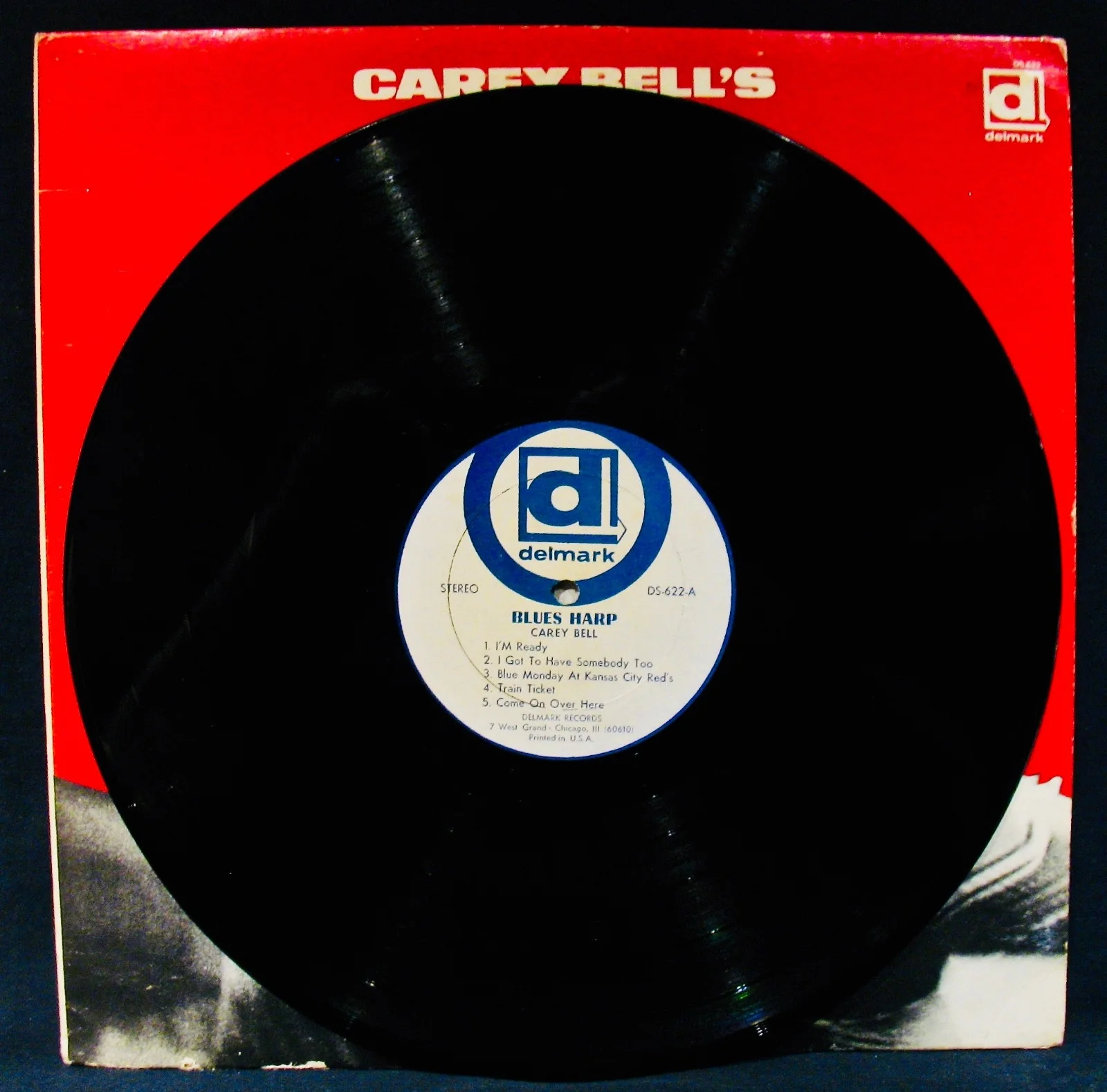 CAREY BELL ✦ Autographed BLUES HARP Album~DELMARK #DS-622-Blues Harmonica, изображение 3