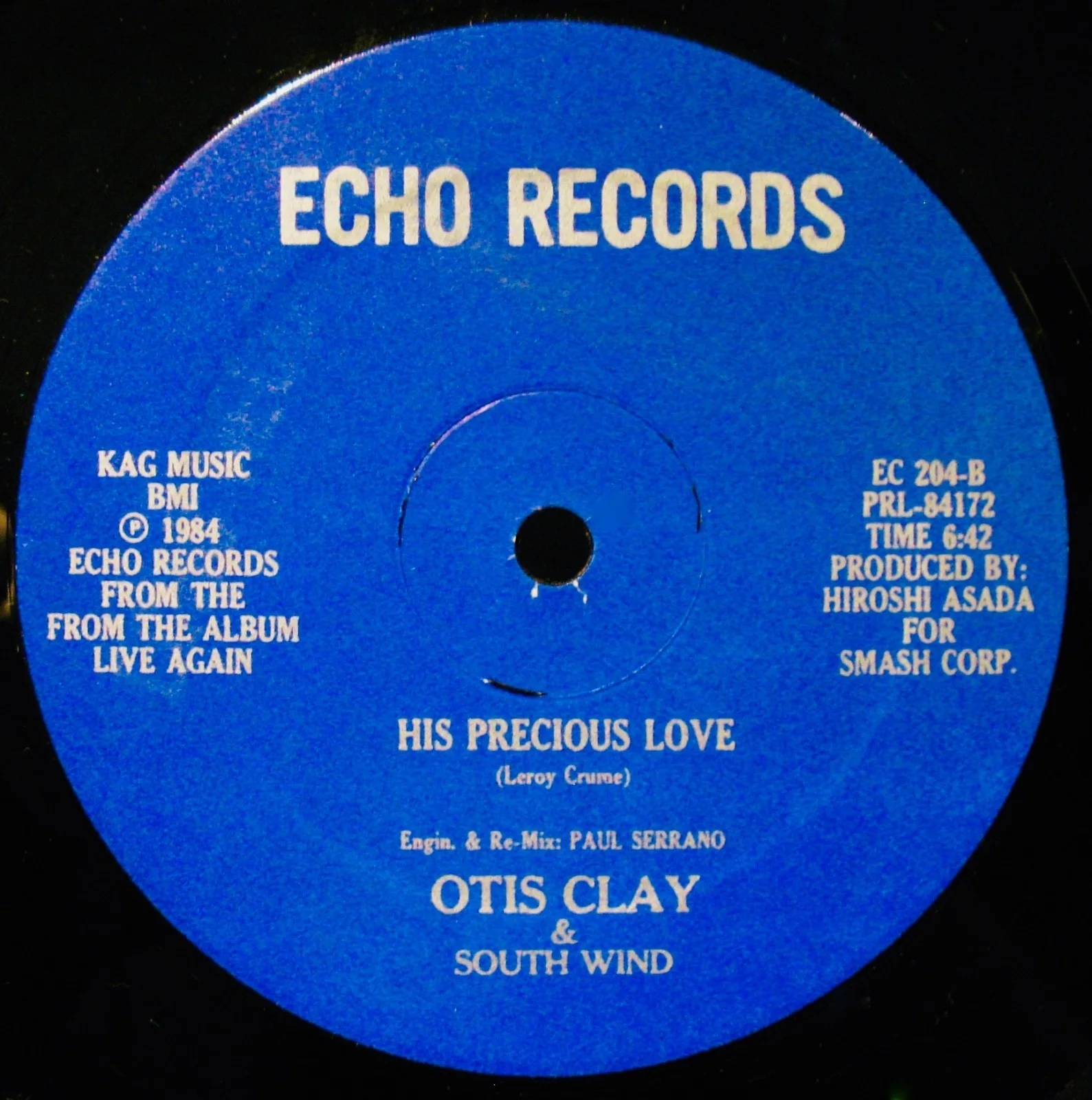 OTIS CLAY ✦ His Precious Love ✦ Rare Signed Blues 12" Single+Sleeve~ECHO #EC 204, изображение 5