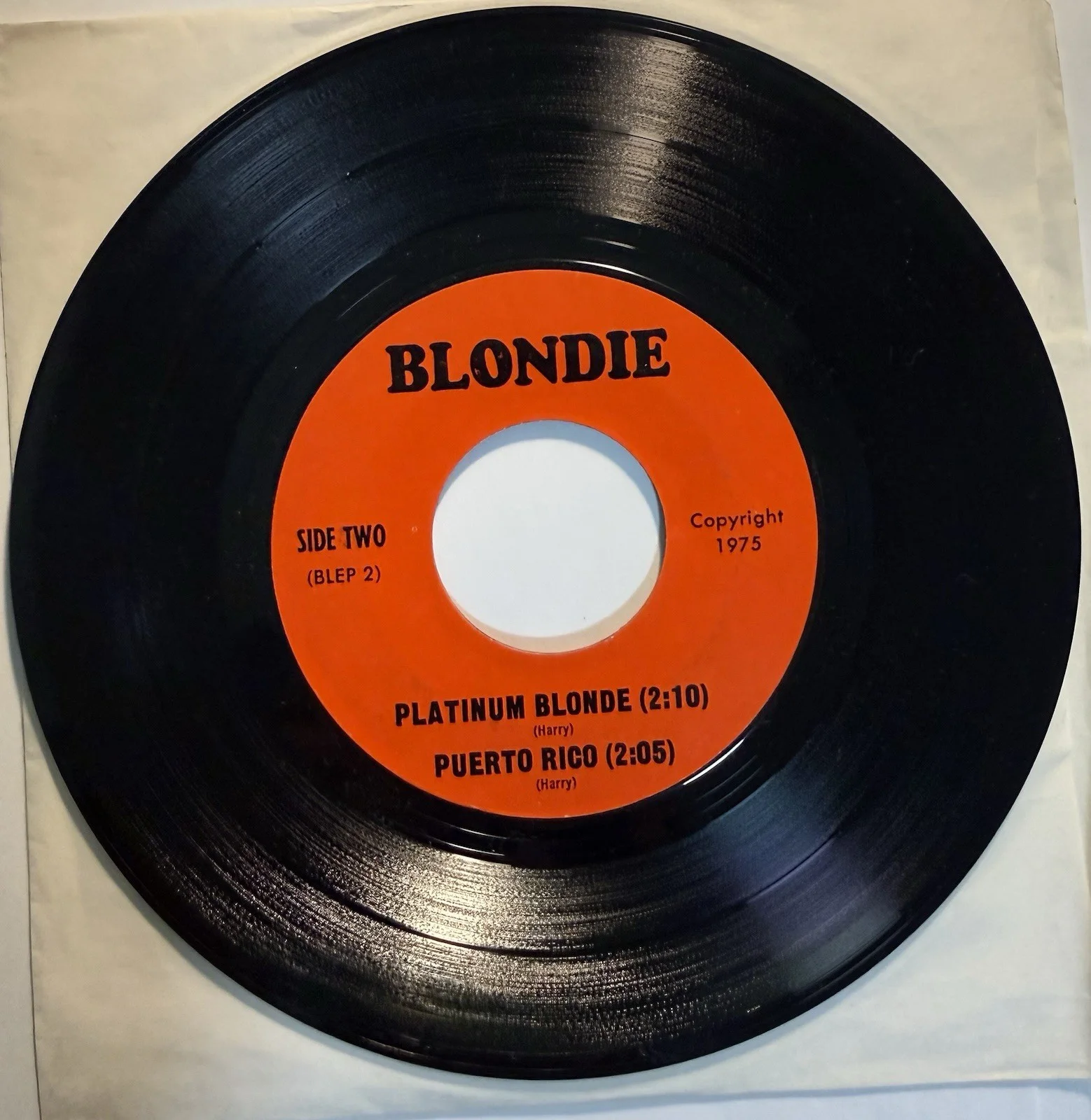 Blondie 7” Out In The Streets, Platinum Blonde, 1975 Press Release With Bio, image 3