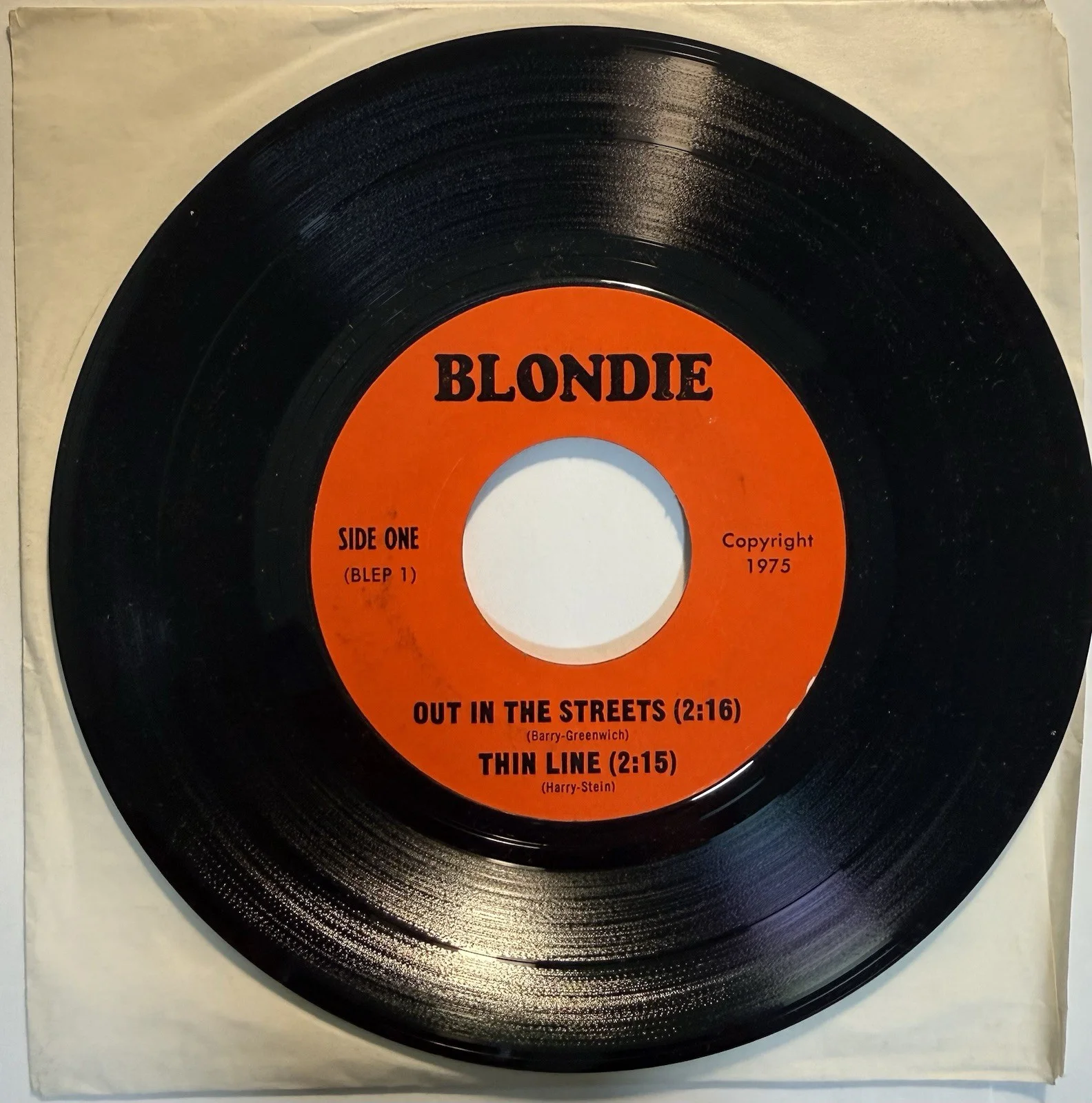 Blondie 7” Out In The Streets, Platinum Blonde, 1975 Press Release With Bio, image 4