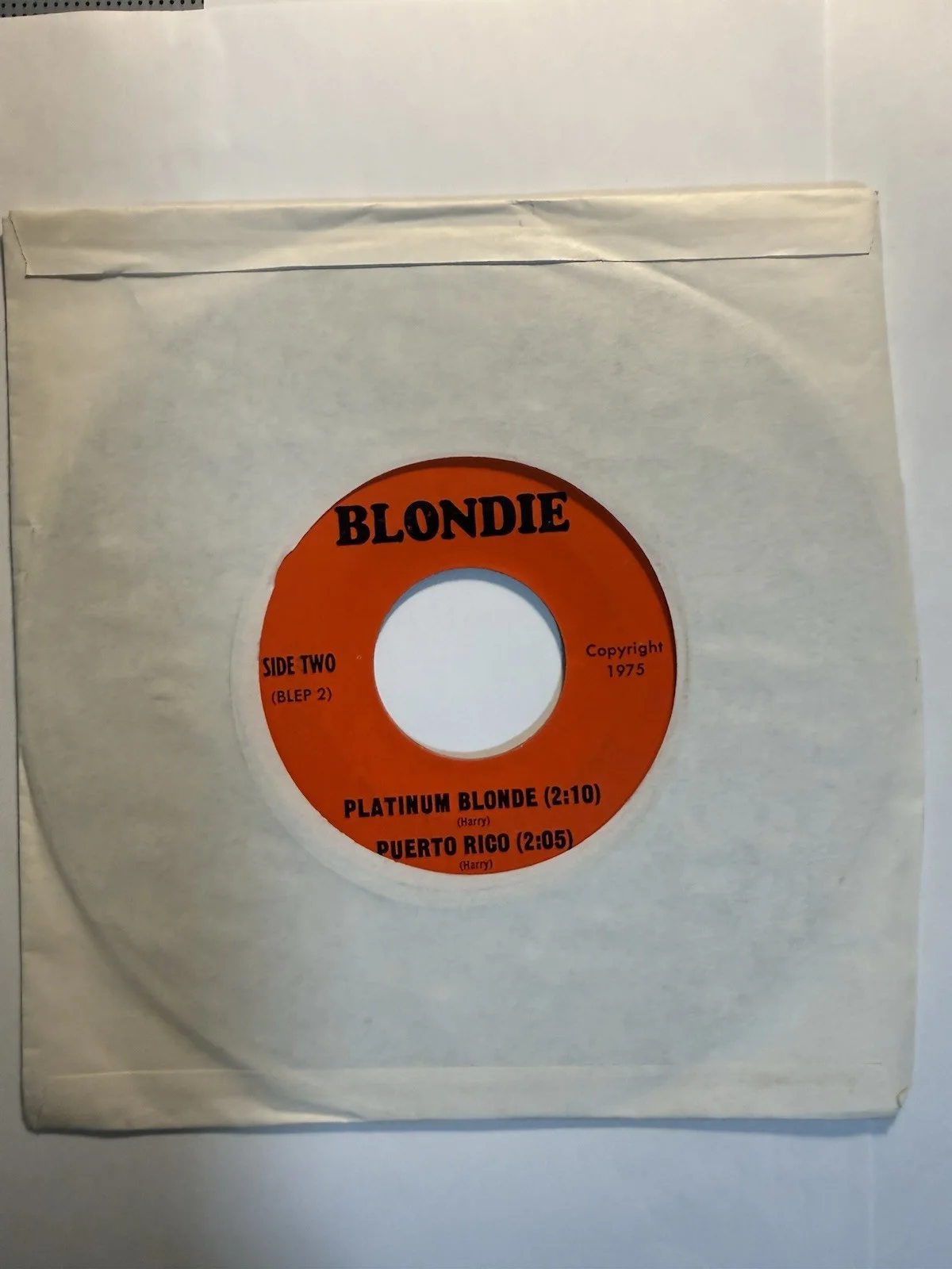 Blondie 7” Out In The Streets, Platinum Blonde, 1975 Press Release With Bio, image 5