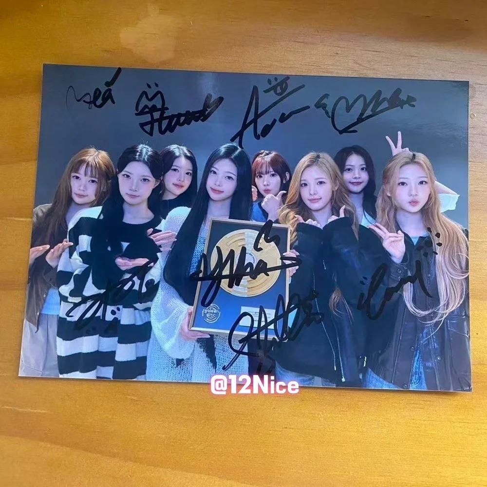 Hearts2Hearts JIWOO CARMEN YUHA STELLA JUUN A-NA IAN YE-ON Autographed Photo, изображение 4