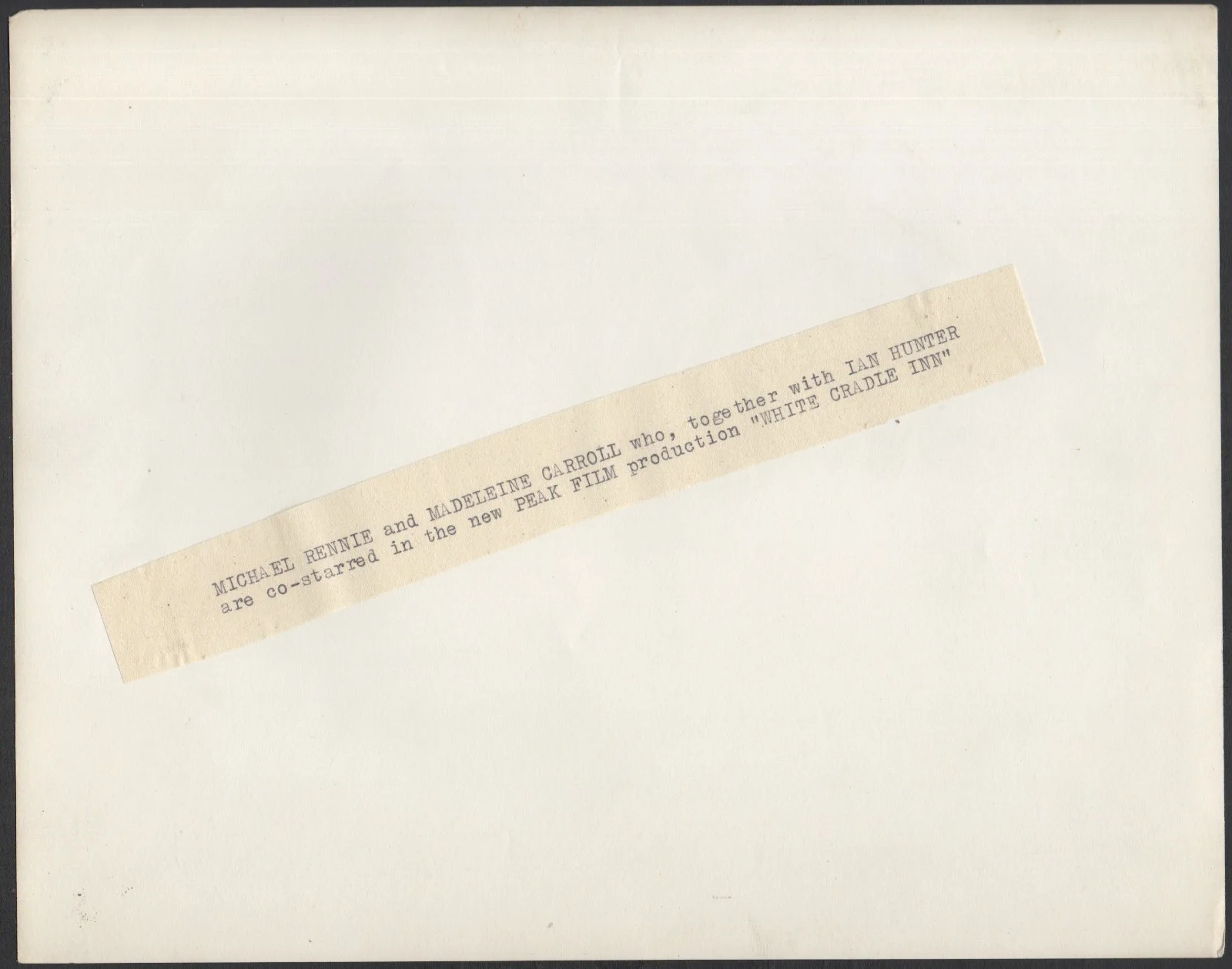 WHITE CRADLE INN 1947 Madeleine Carroll, Michael Rennie 10x8 STILL, изображение 2