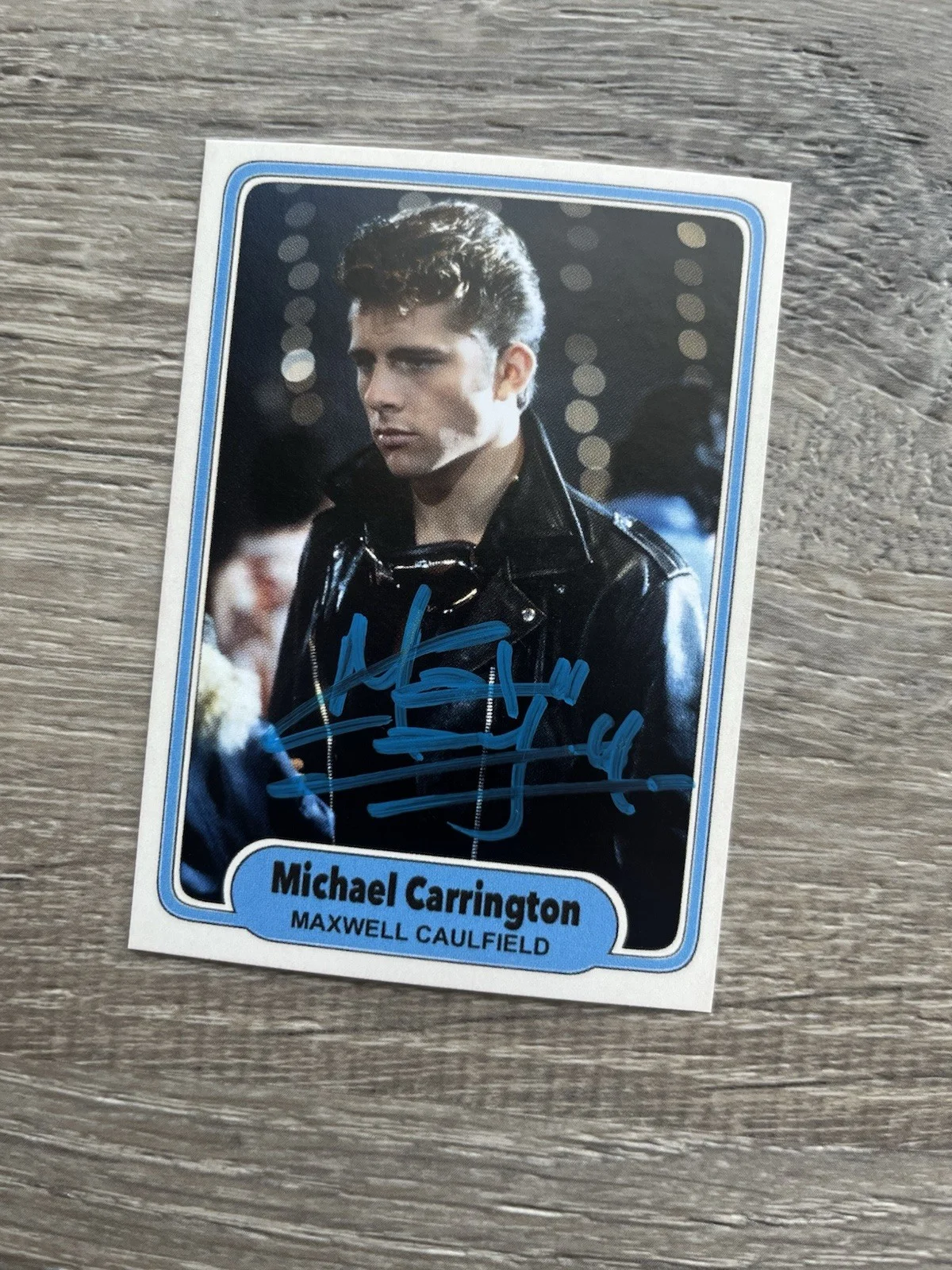 Maxwell Caulfield Signed Custom Grease 2 Trading Card Beckett COA Cool Rider, изображение 3